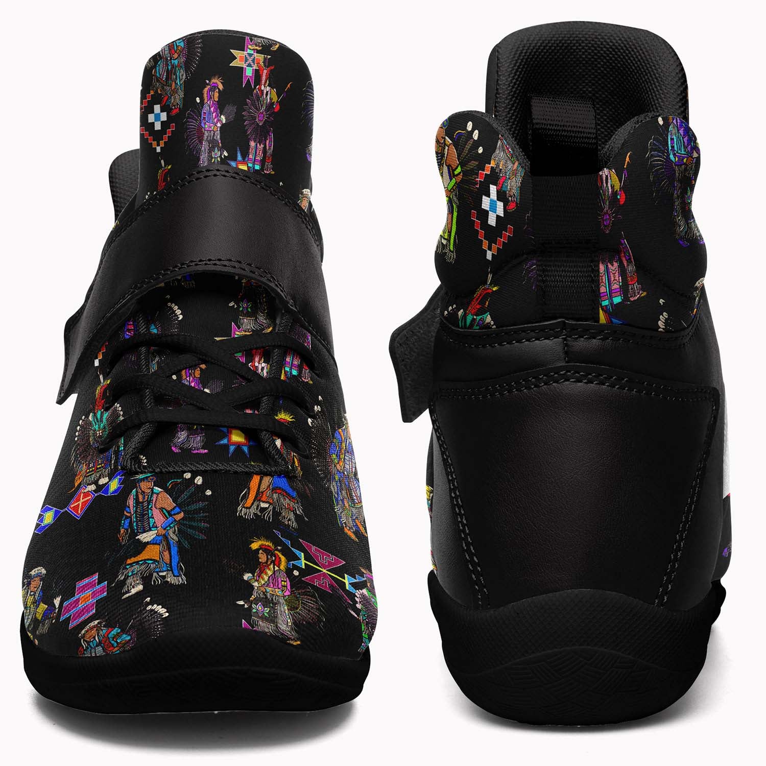 Men's Tradish Dancers Black Ipottaa Basketball / Sport High Top Shoes - Black Sole