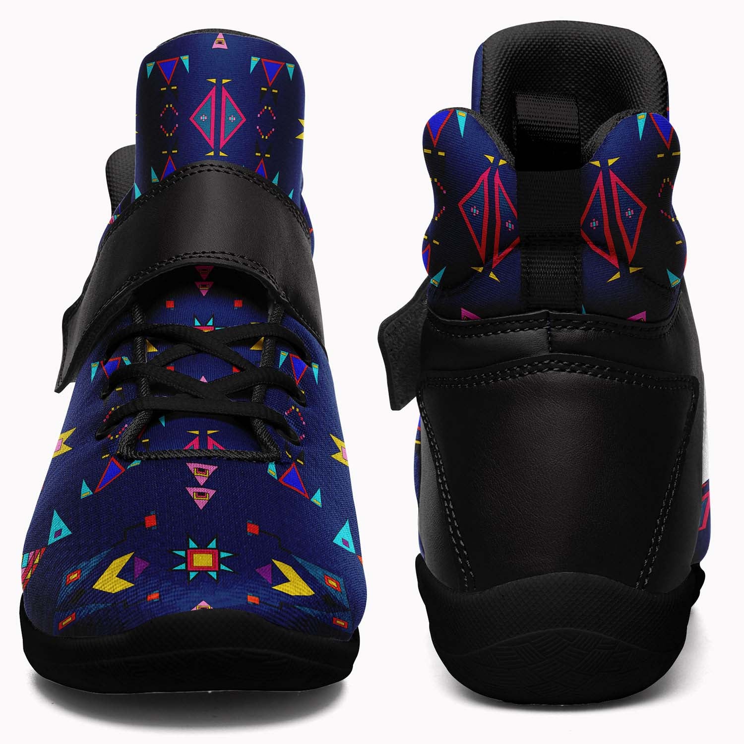 Enemy Territory Dark Navy Ipottaa Basketball / Sport High Top Shoes - Black Sole