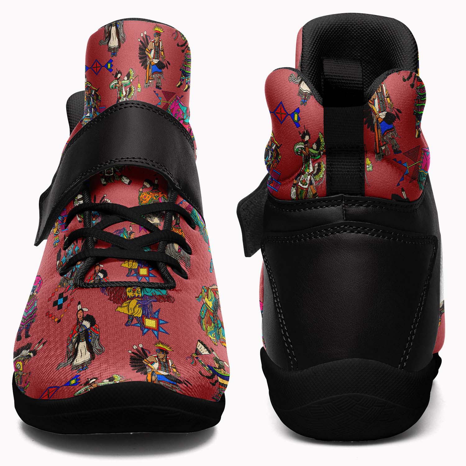 Grand Entry Dancers Terra Cotta Ipottaa Basketball / Sport High Top Shoes - Black Sole