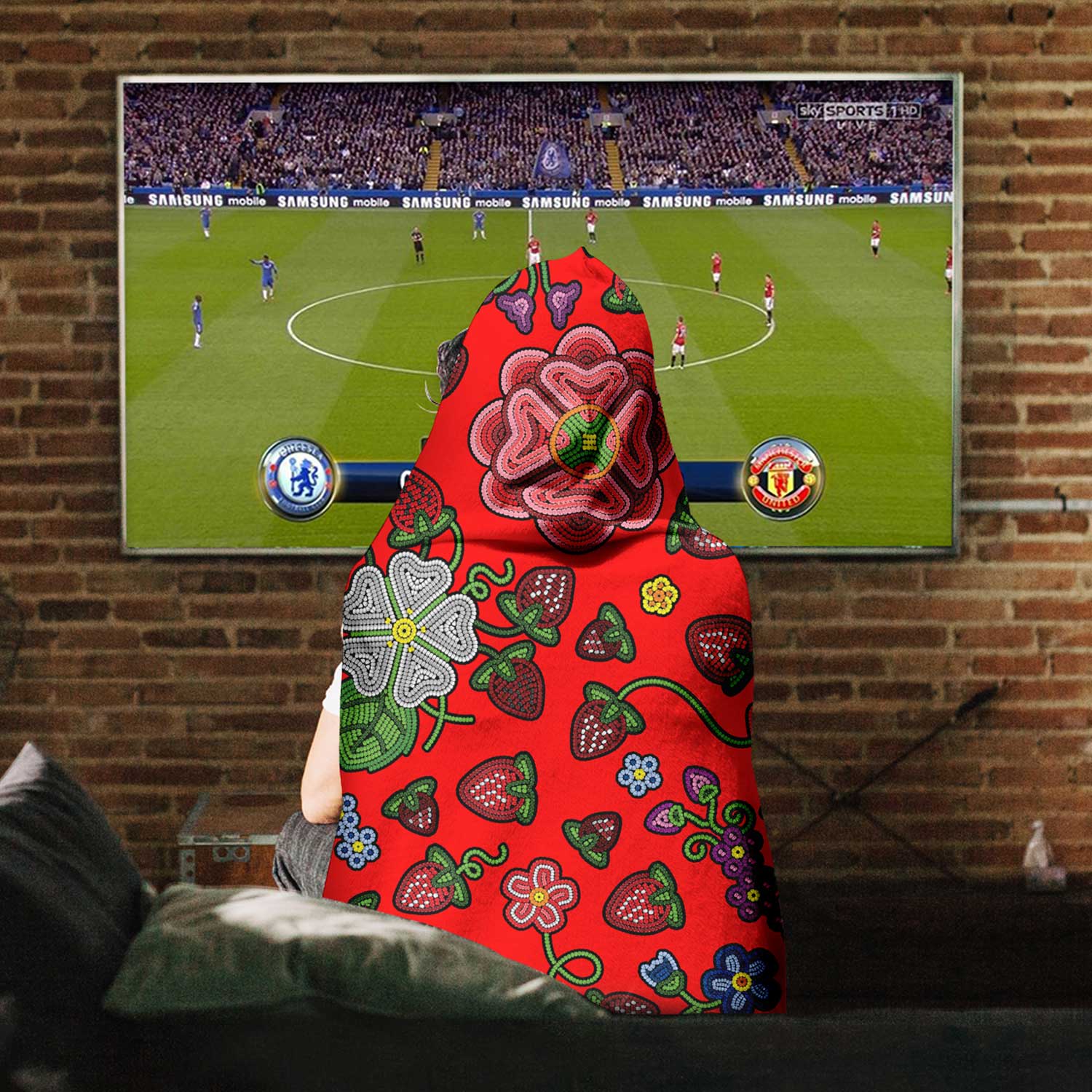 Berry Pop Fire Hooded Blanket