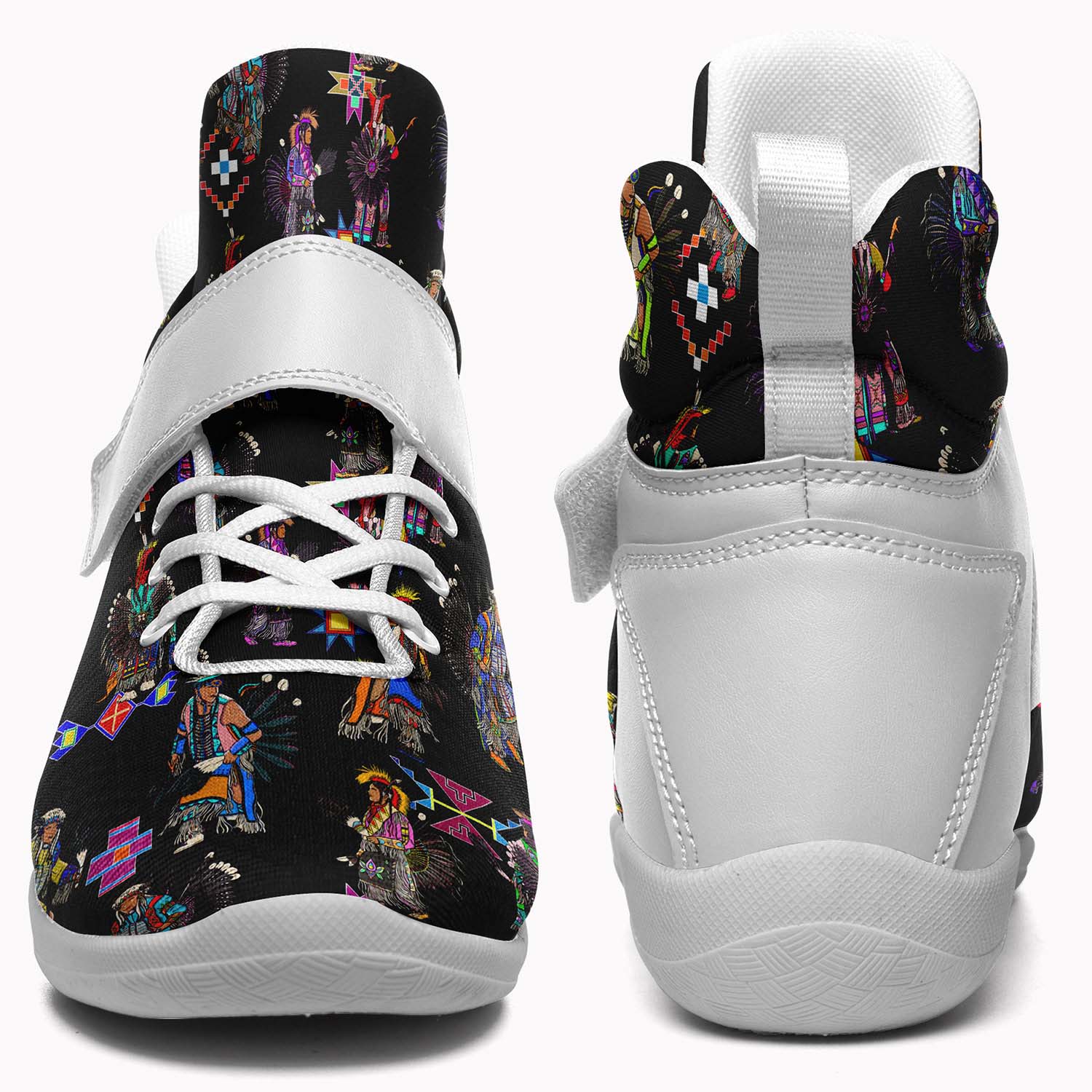 Men's Tradish Dancers Black Ipottaa Basketball / Sport High Top Shoes - White Sole