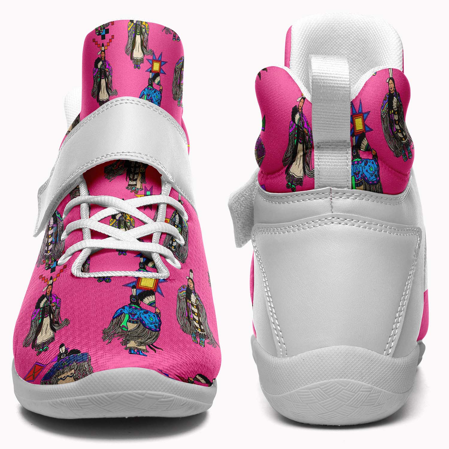 Women's Tradish Dancers Pink Ipottaa Basketball / Sport High Top Shoes - White Sole
