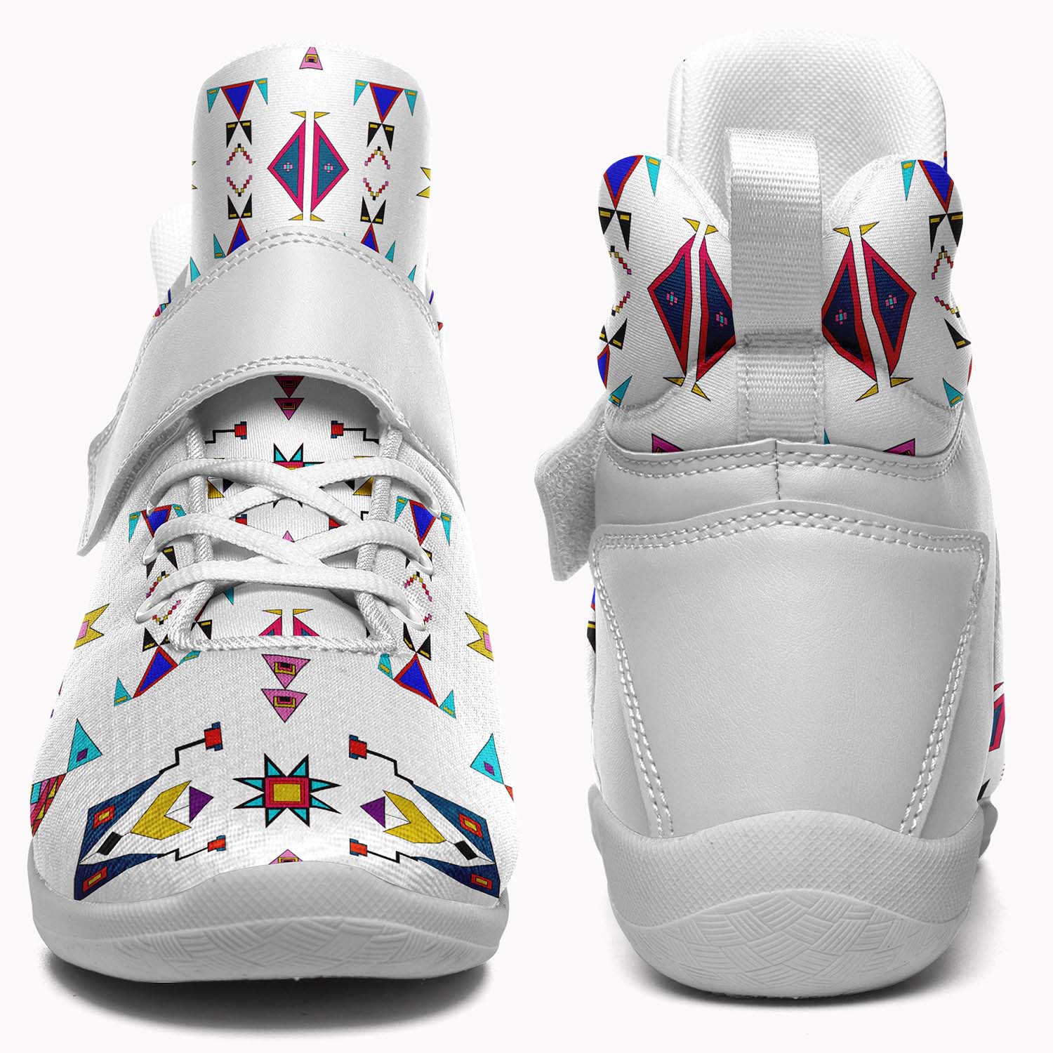 Enemy Territory White Ipottaa Basketball / Sport High Top Shoes - White Sole
