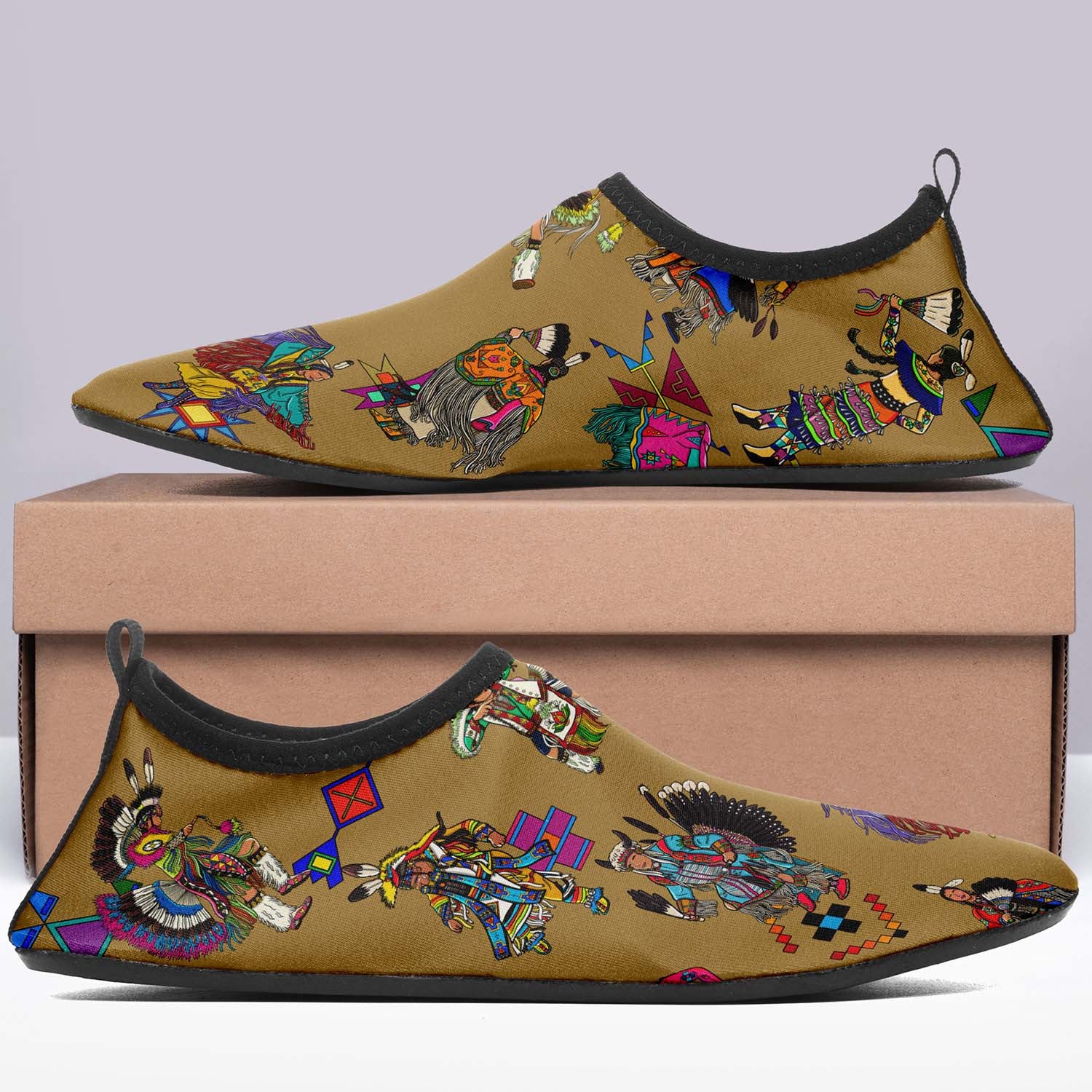 Grand Entry Dancers Earth Sockamoccs