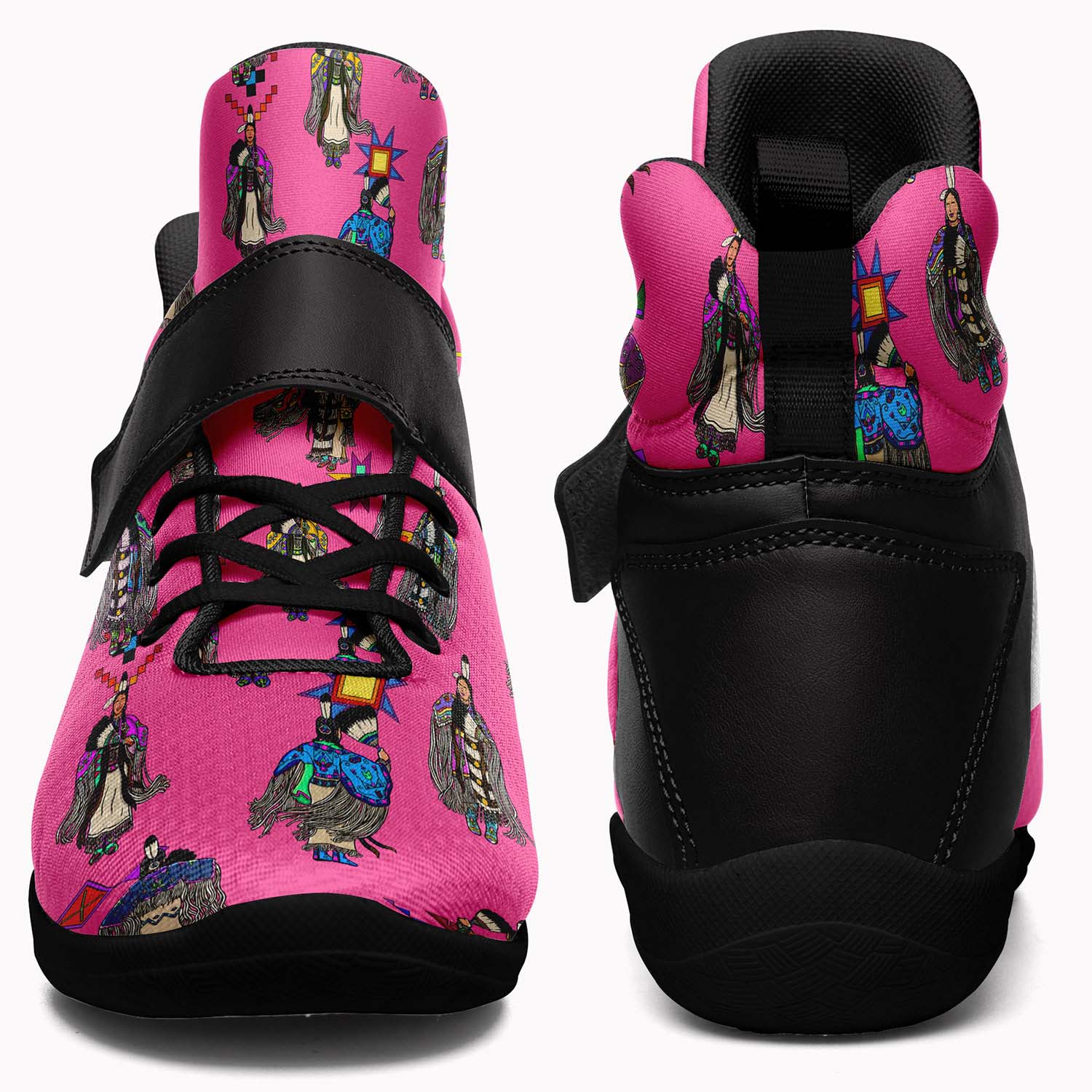 Women's Tradish Dancers Pink Ipottaa Basketball / Sport High Top Shoes - Black Sole