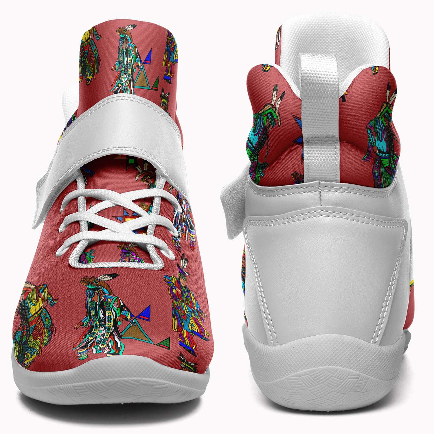 Men's Grass Dancers Terra Cotta Ipottaa Basketball / Sport High Top Shoes - White Sole