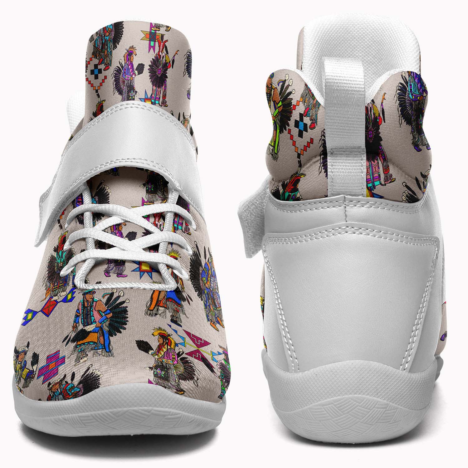 Men's Tradish Dancers Muslin Ipottaa Basketball / Sport High Top Shoes - White Sole