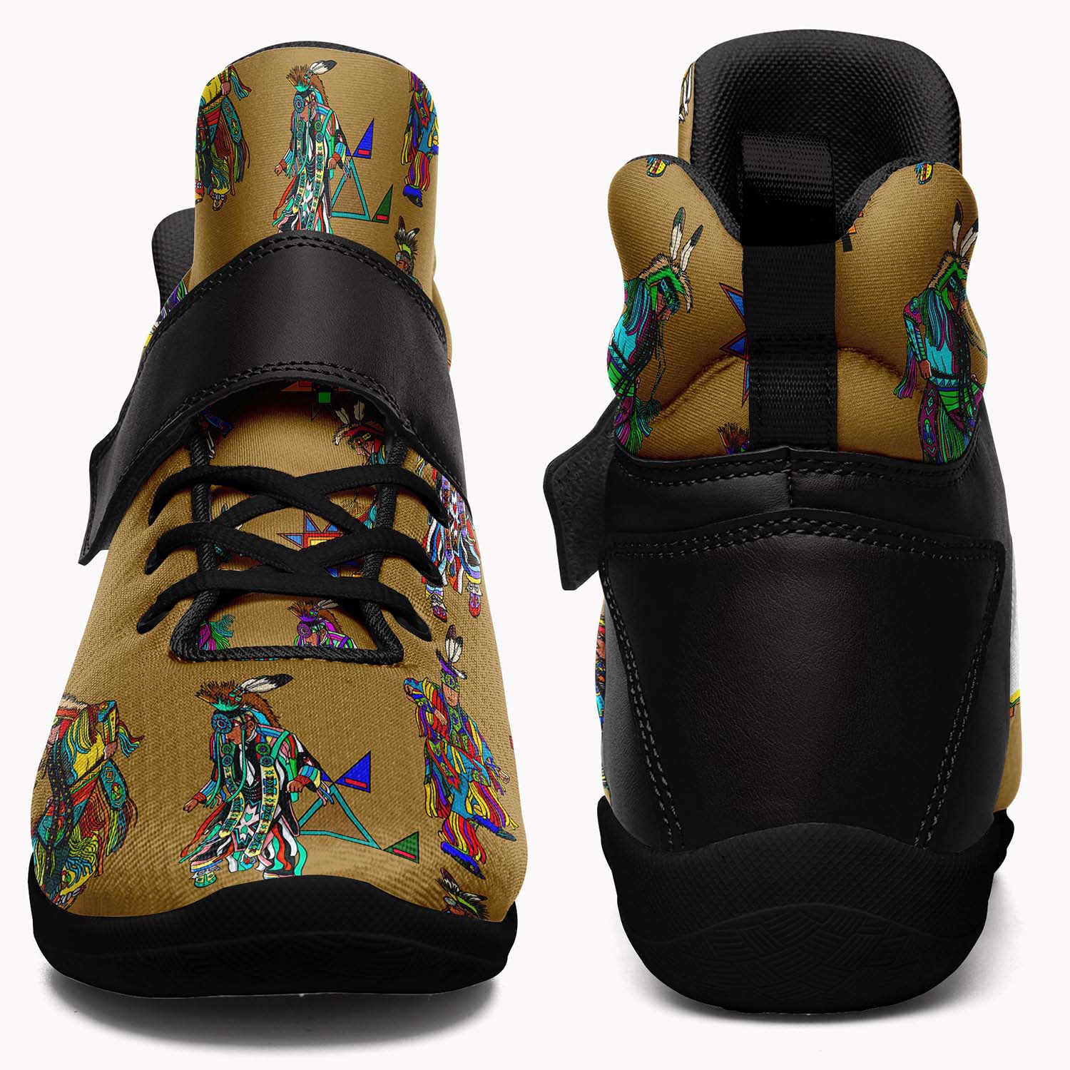 Men's Grass Dancers Earth Ipottaa Basketball / Sport High Top Shoes - Black Sole