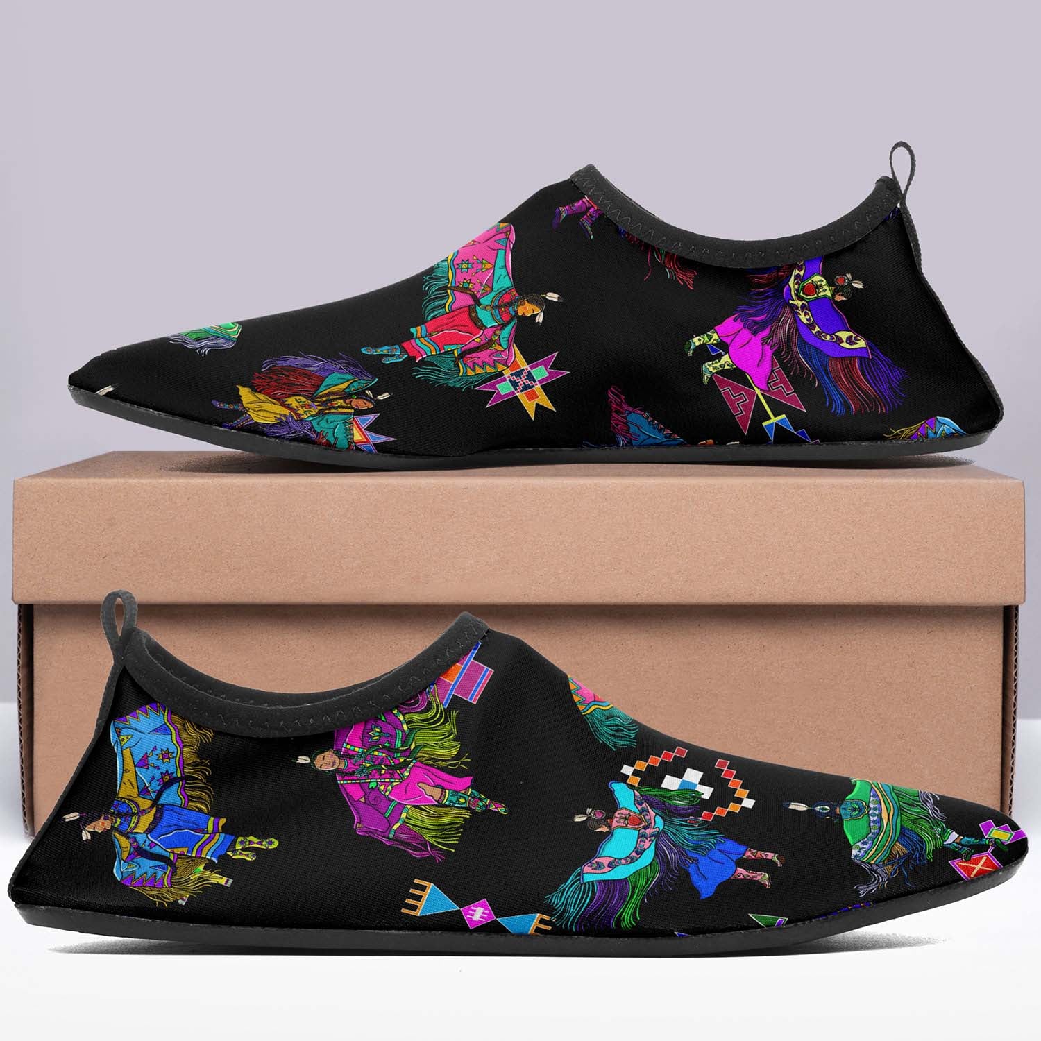 Women's Fancy Dancers Black Sockamoccs