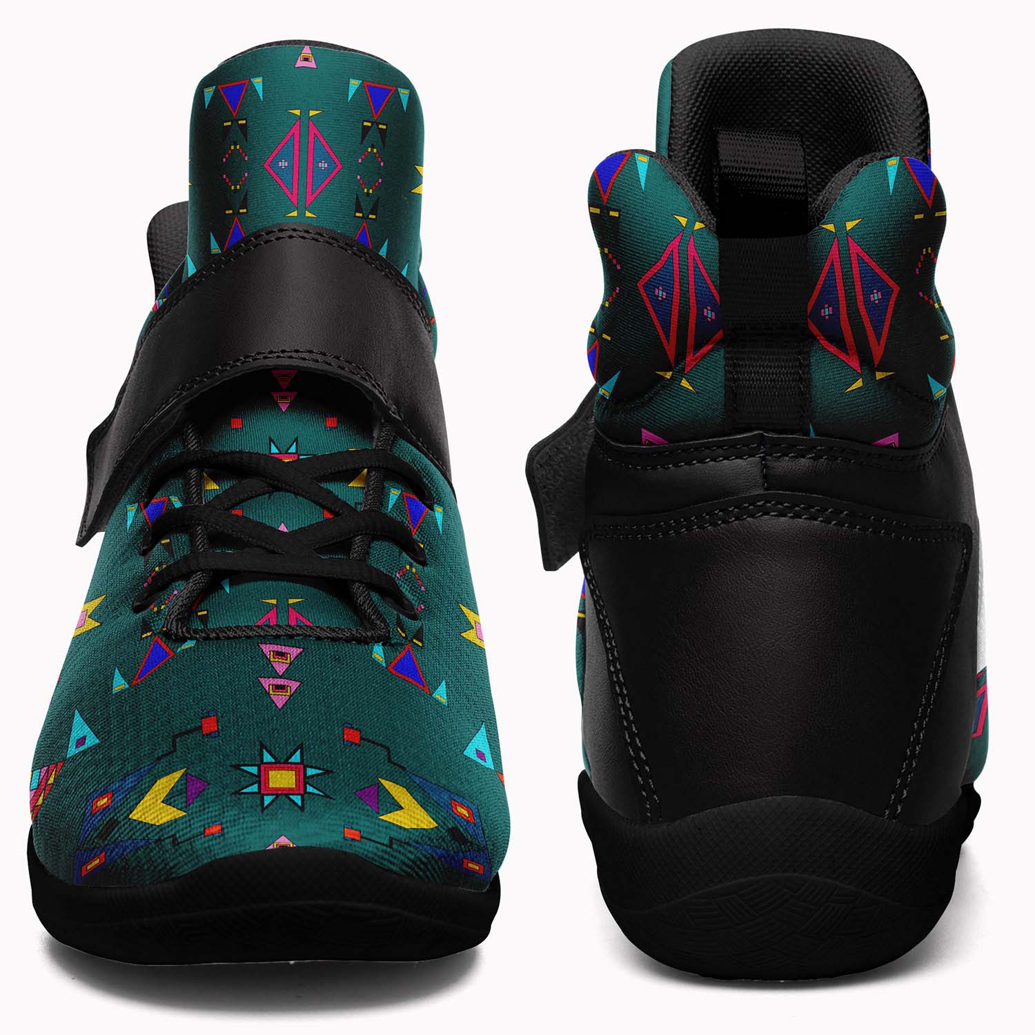Enemy Territory Teal Ipottaa Basketball / Sport High Top Shoes - Black Sole