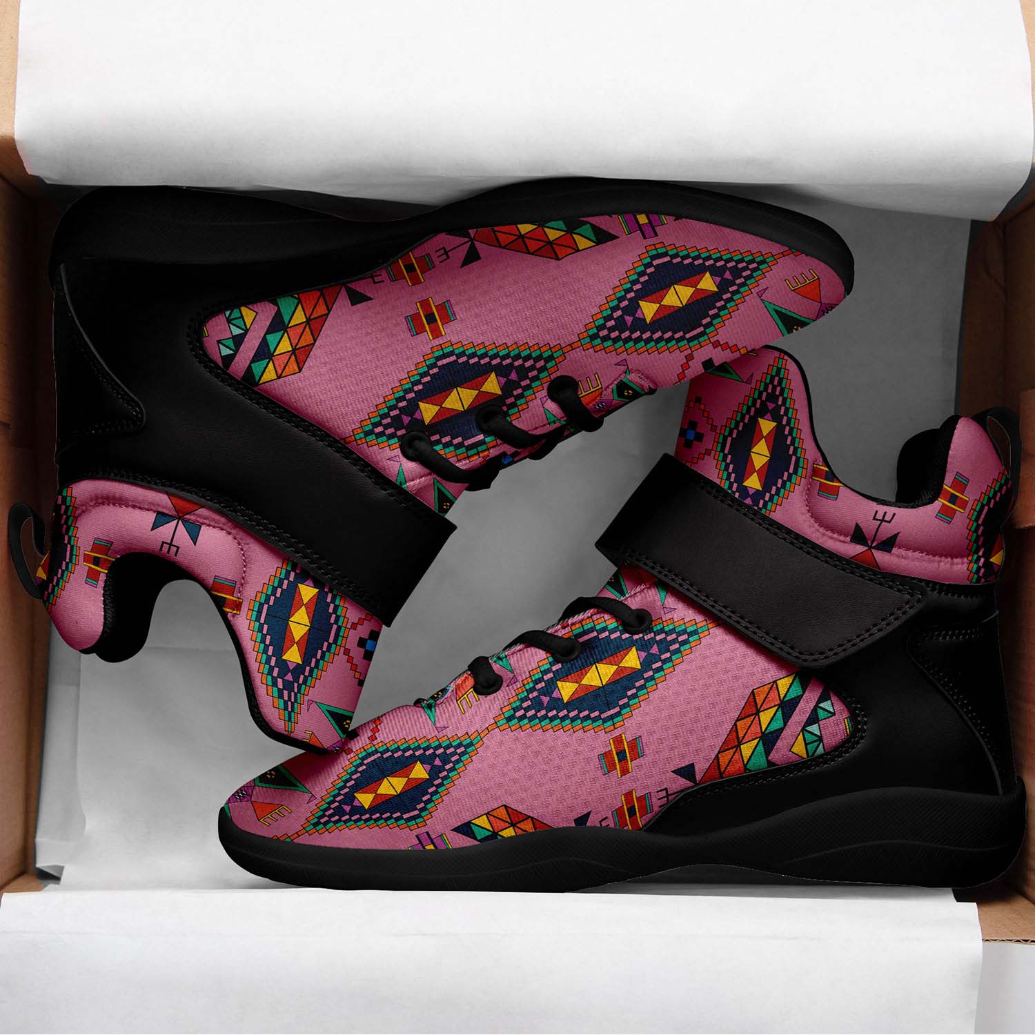 Travois Tipi Dusky Sunset Ipottaa Basketball / Sport High Top Shoes - Black Sole