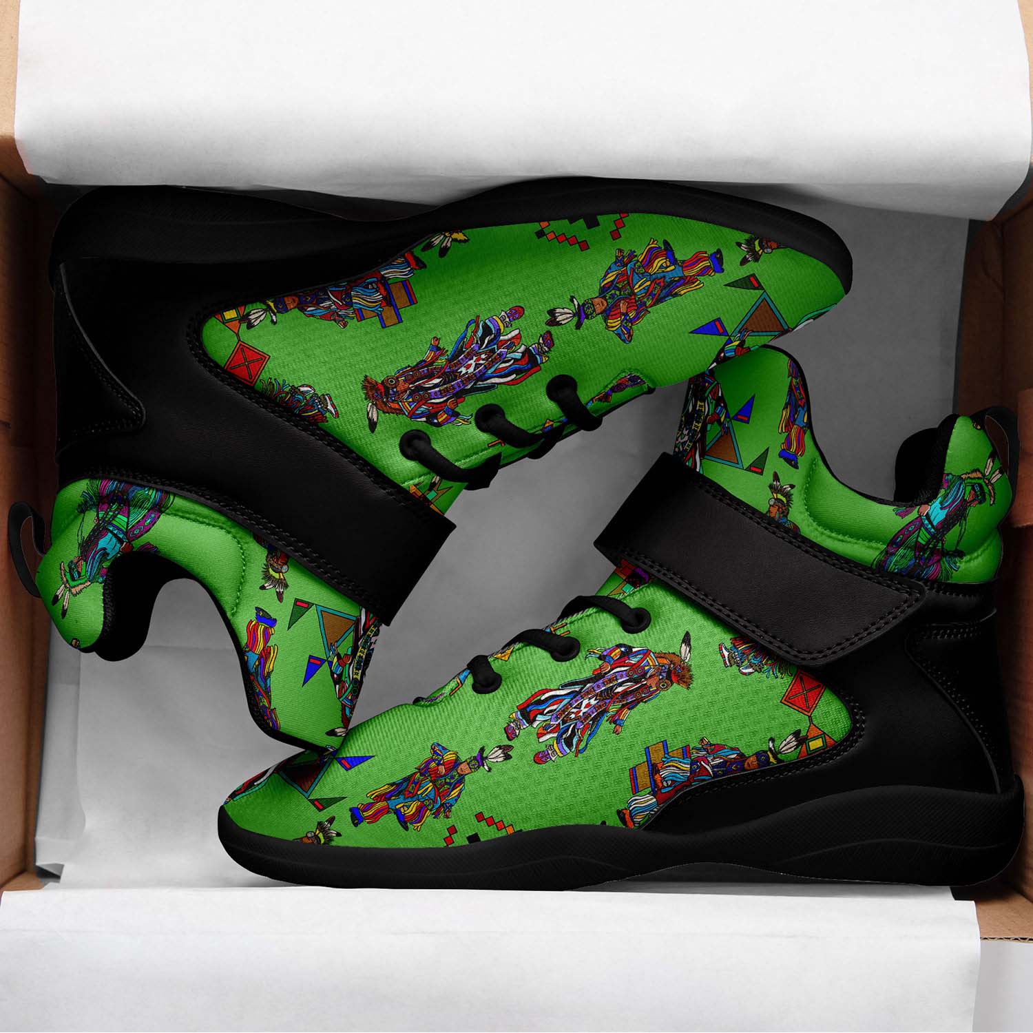 Men's Grass Dancers Ipottaa Basketball / Sport High Top Shoes - Black Sole