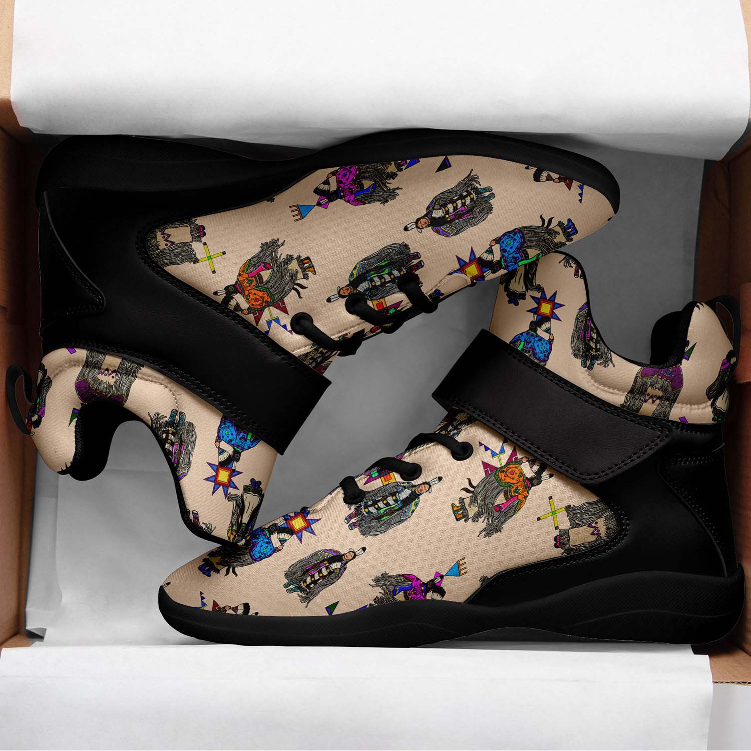 Women's Tradish Dancers Muslin Ipottaa Basketball / Sport High Top Shoes - Black Sole