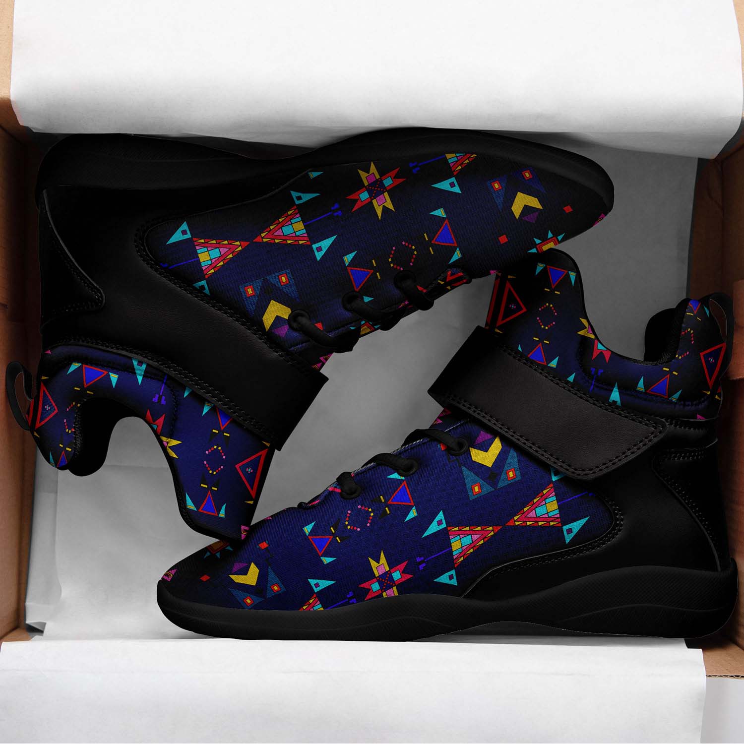 Enemy Territory Dark Navy Ipottaa Basketball / Sport High Top Shoes - Black Sole