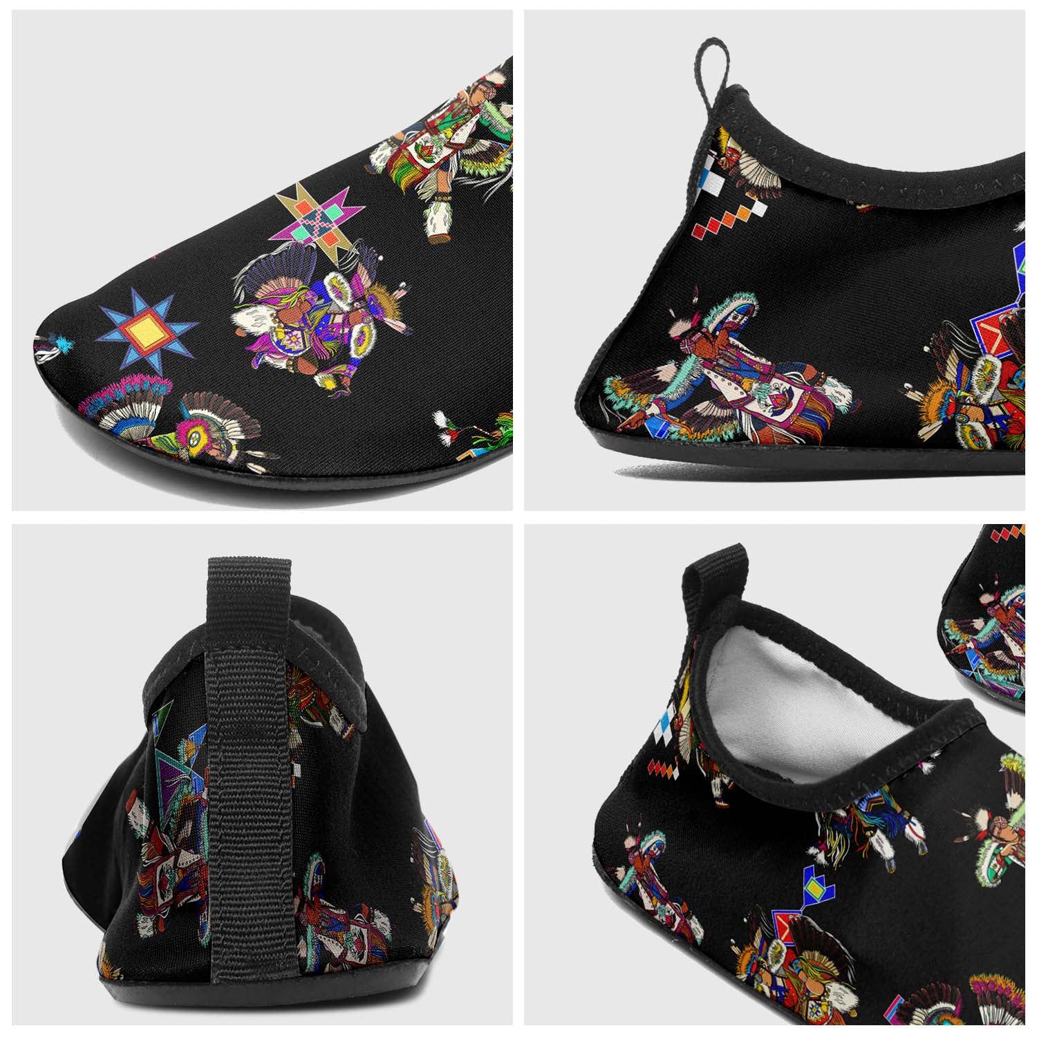 Men's Fancy Dancers Black Sockamoccs