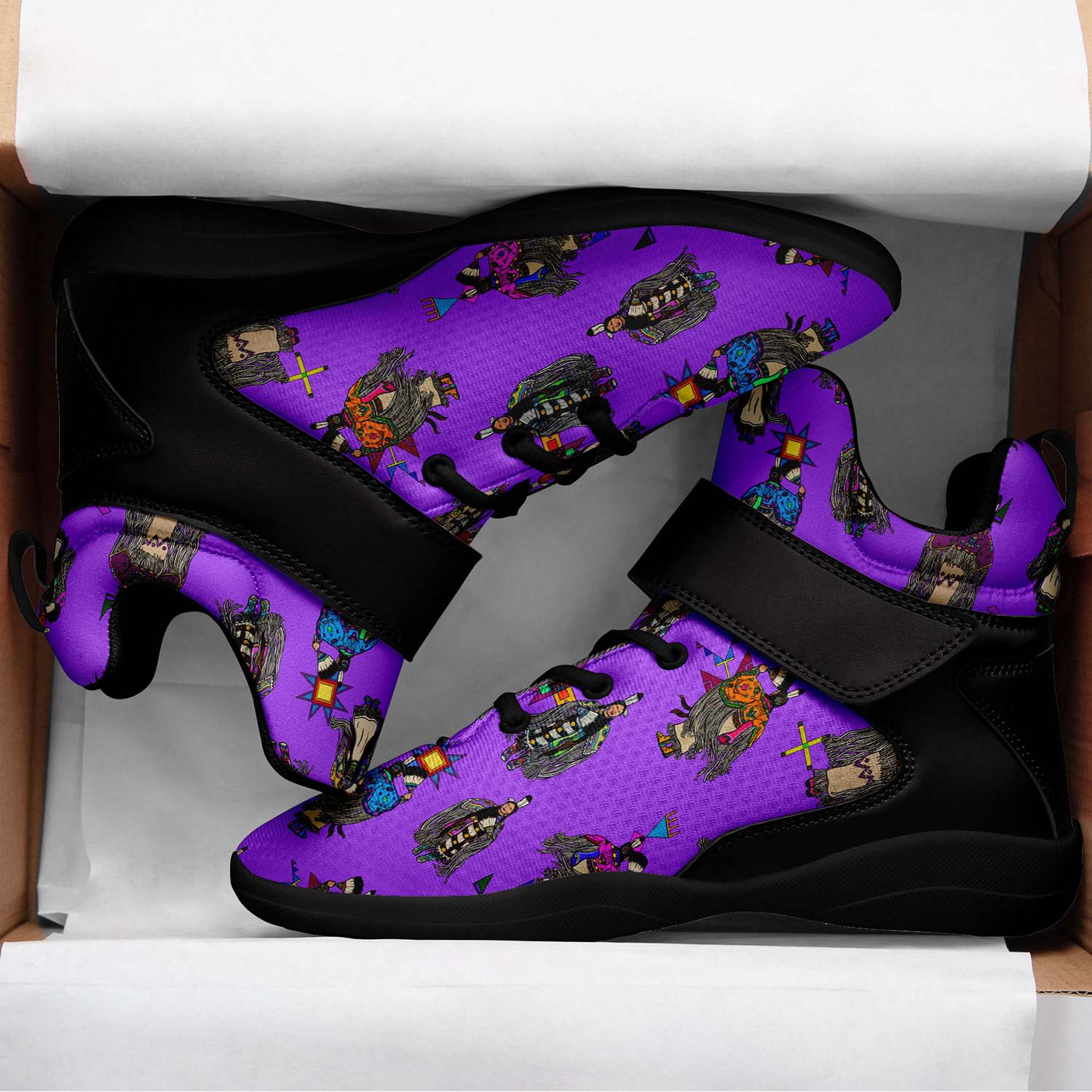 Women's Tradish Dancers Purple Ipottaa Basketball / Sport High Top Shoes - Black Sole