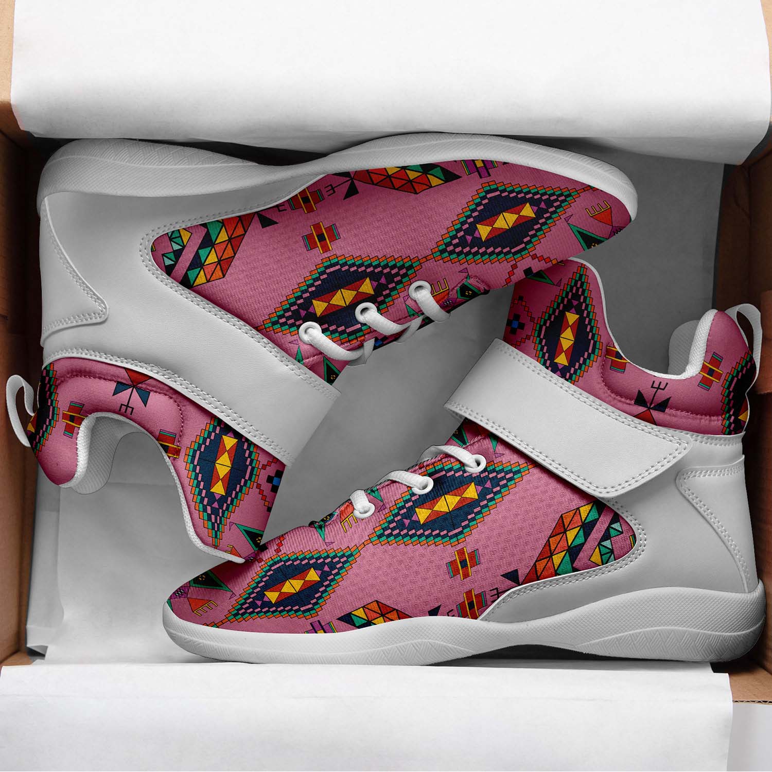 Travois Tipi Dusky Sunset Ipottaa Basketball / Sport High Top Shoes - White Sole