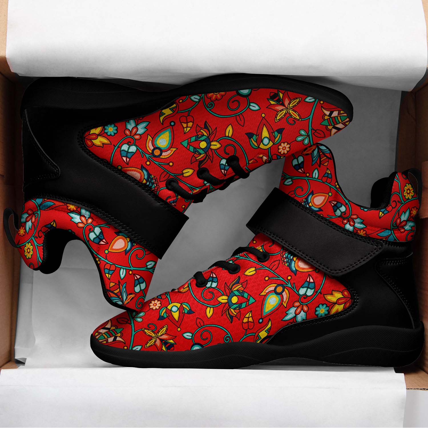 Thorny Path Red Ipottaa Basketball / Sport High Top Shoes - Black Sole