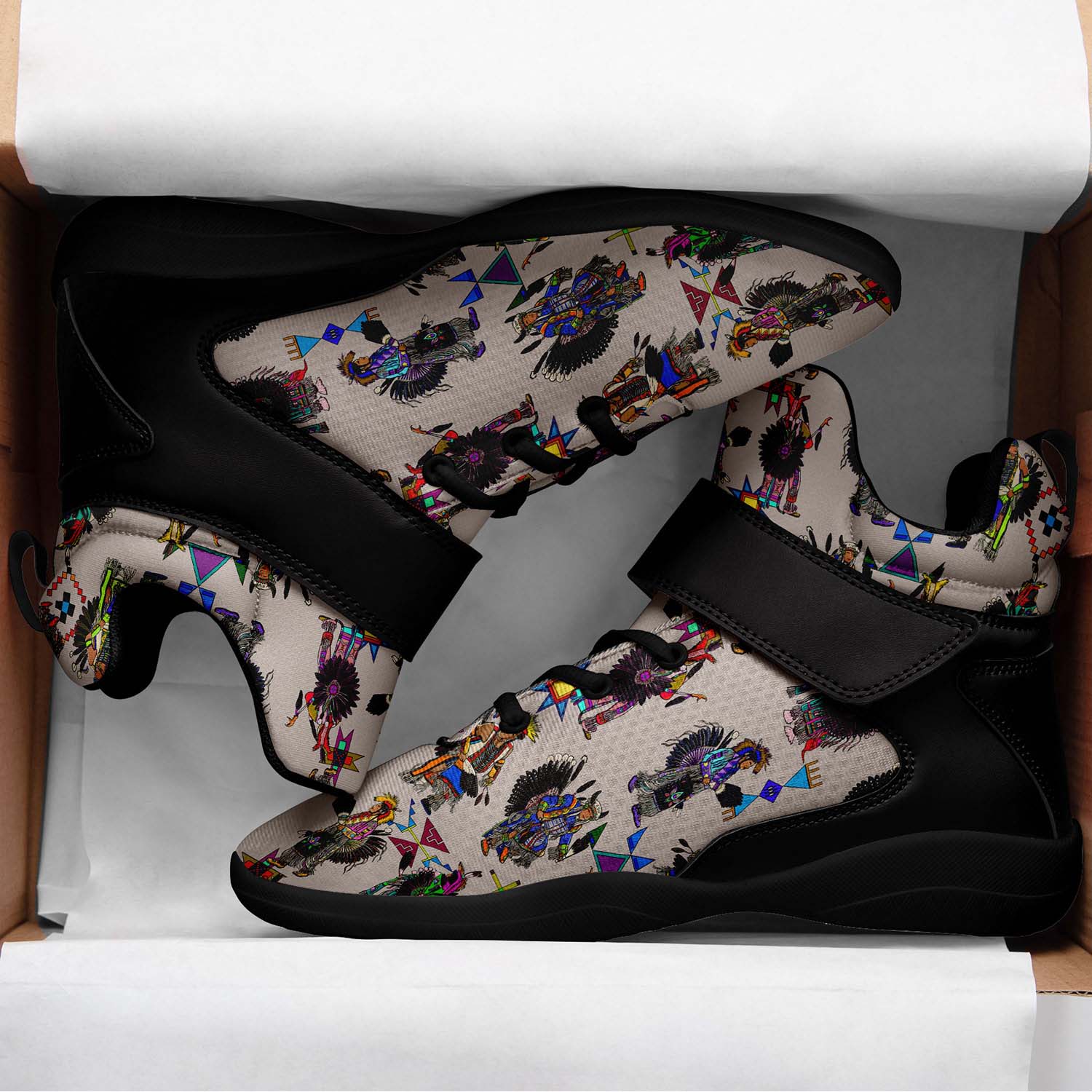 Men's Tradish Dancers Muslin Ipottaa Basketball / Sport High Top Shoes - Black Sole