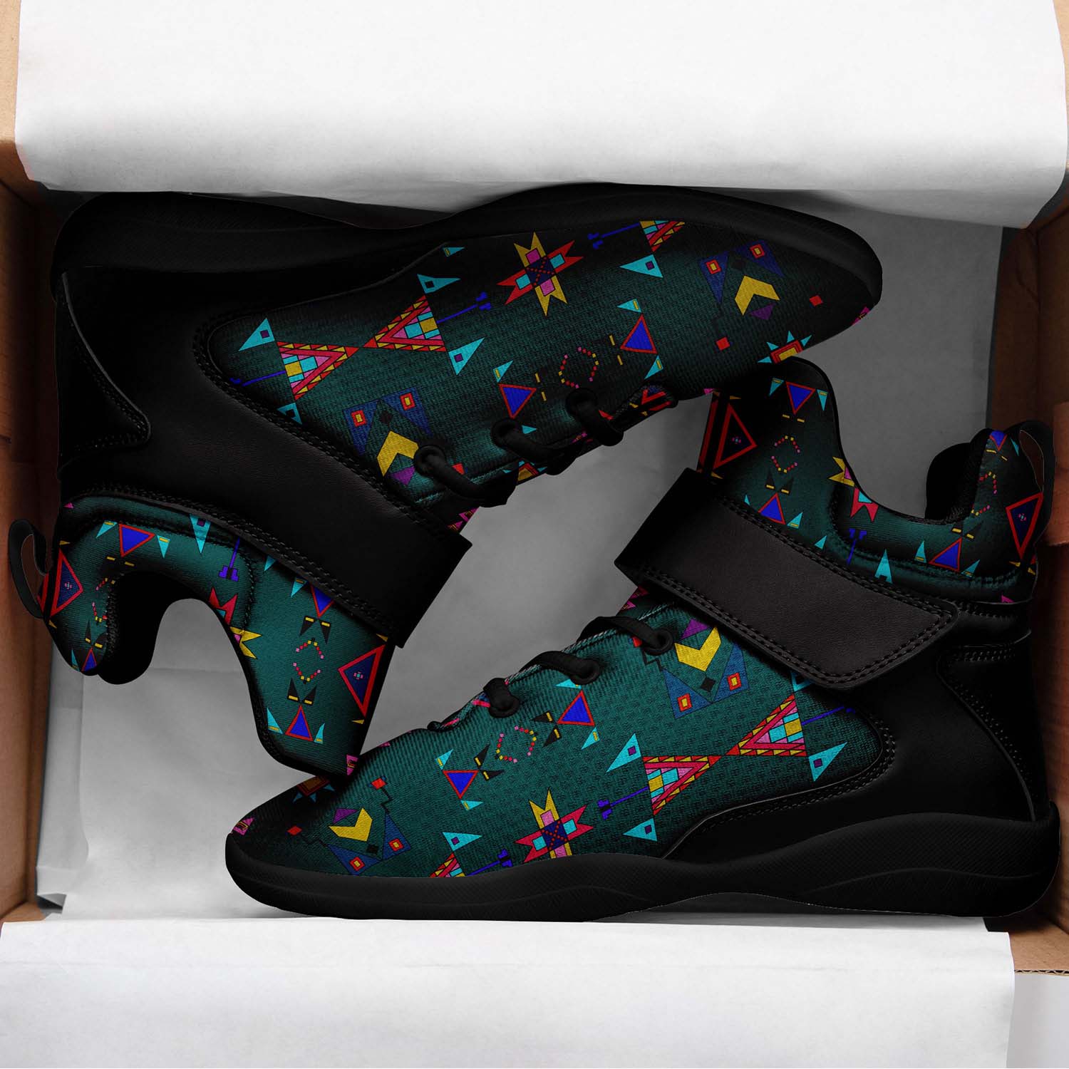Enemy Territory Teal Ipottaa Basketball / Sport High Top Shoes - Black Sole