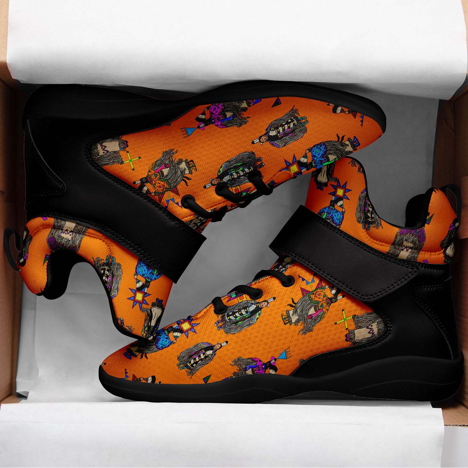Women's Tradish Dancers Orange Ipottaa Basketball / Sport High Top Shoes - Black Sole