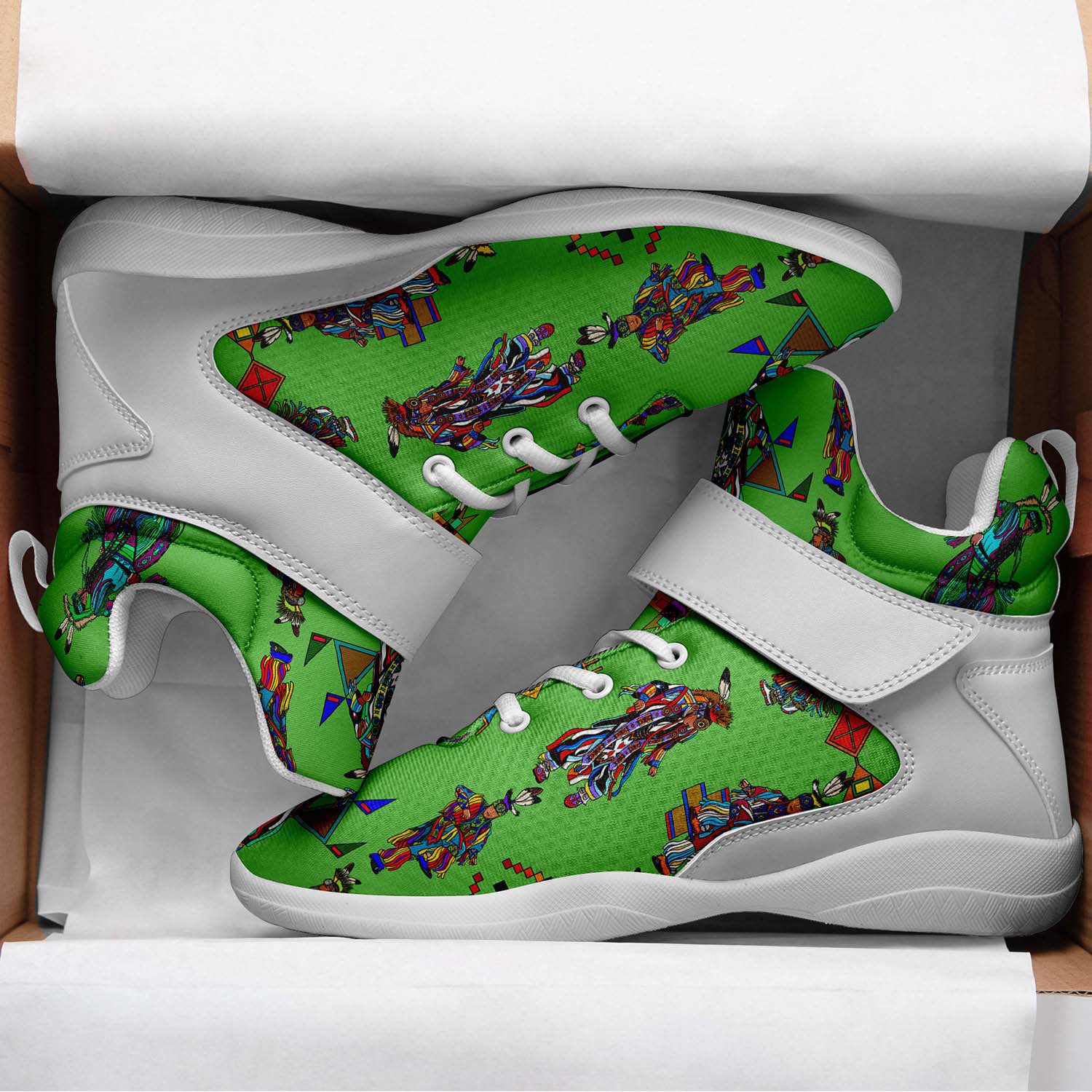 Men's Grass Dancers Ipottaa Basketball / Sport High Top Shoes - White Sole