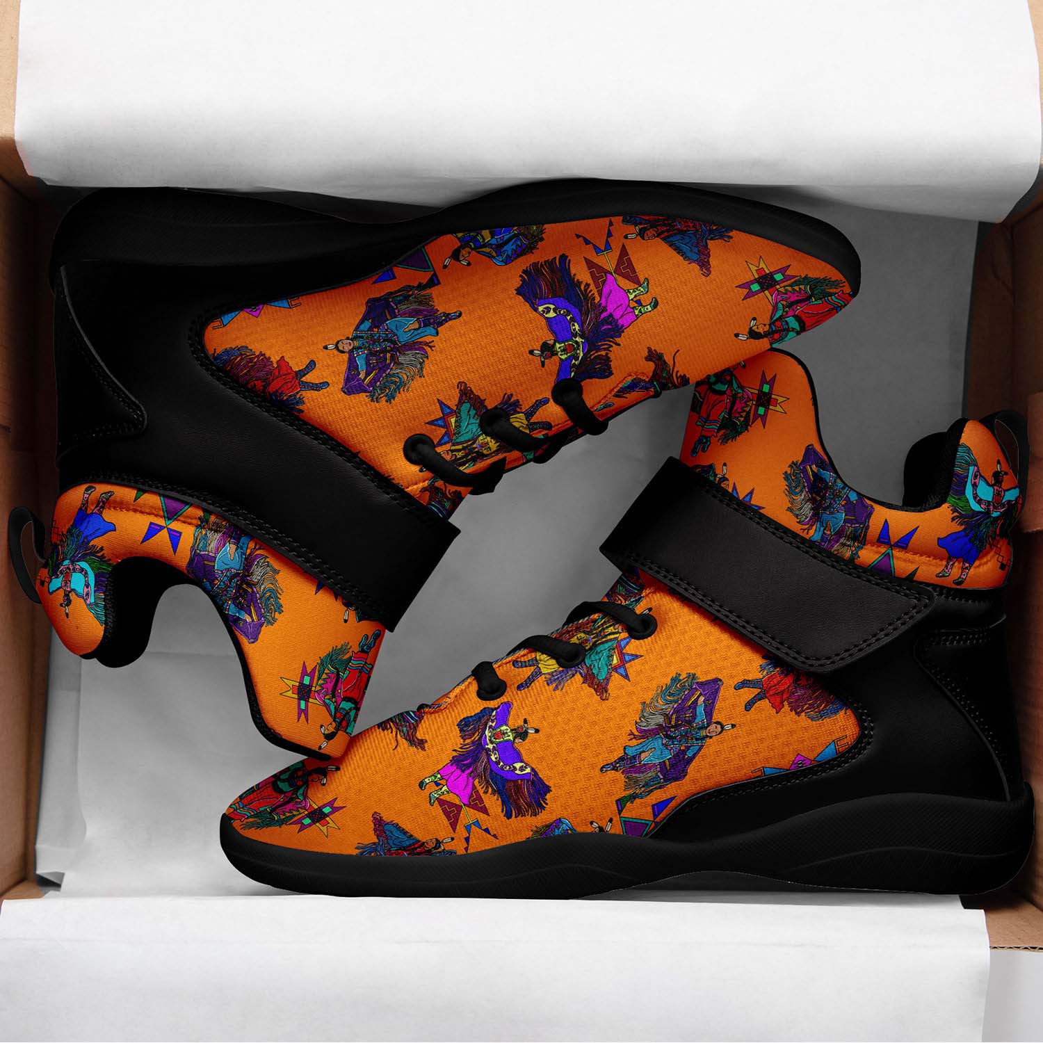 Women's Fancy Dancers Orange Ipottaa Basketball / Sport High Top Shoes - Black Sole
