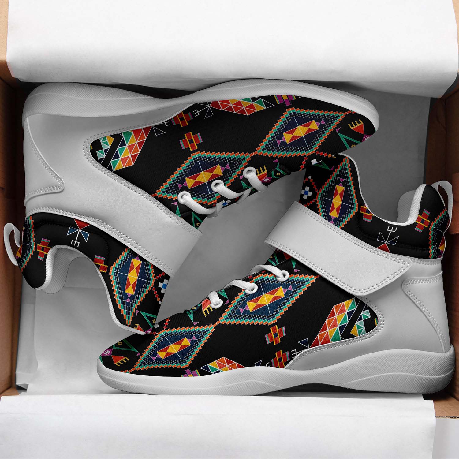 Travois Tipi Black Ipottaa Basketball / Sport High Top Shoes - White Sole