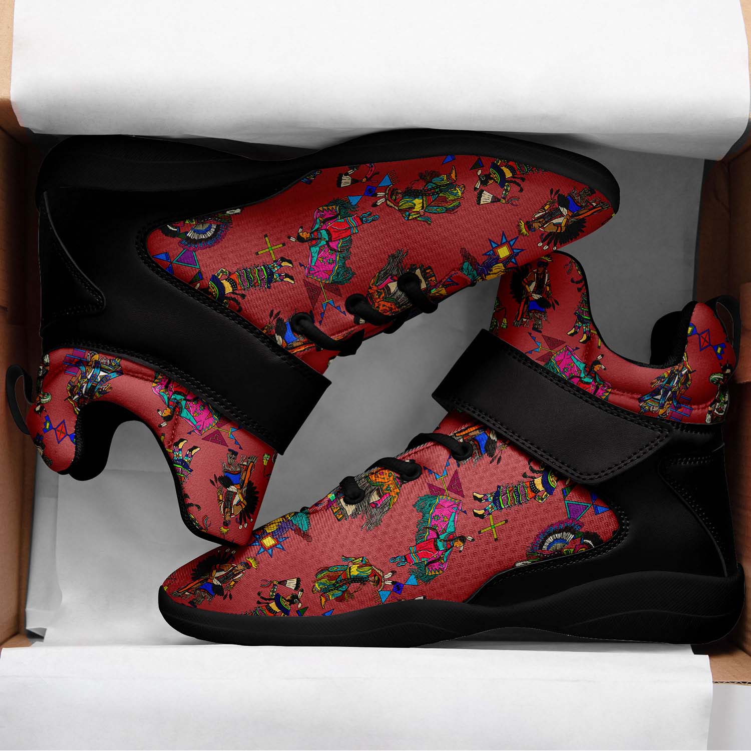 Grand Entry Dancers Terra Cotta Ipottaa Basketball / Sport High Top Shoes - Black Sole