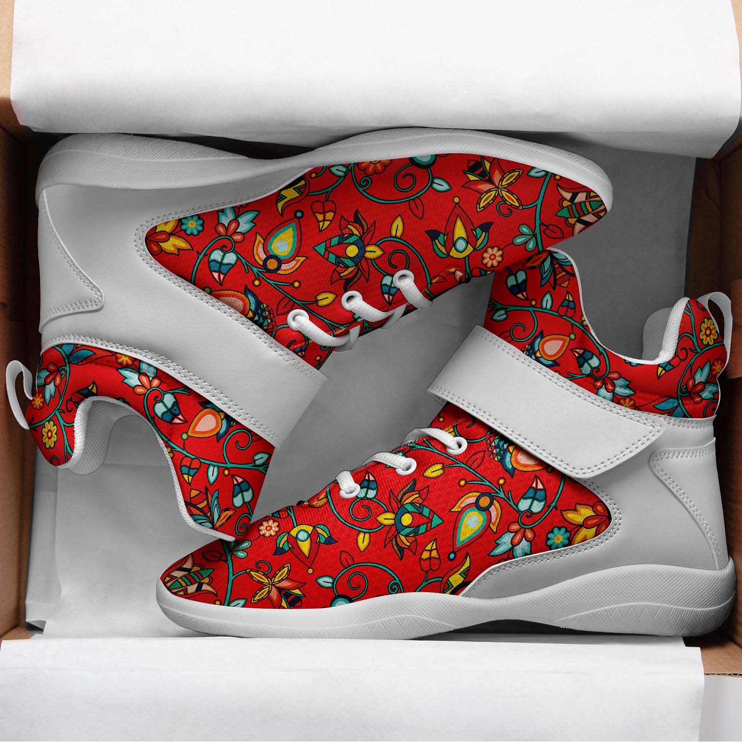 Thorny Path Red Ipottaa Basketball / Sport High Top Shoes - White Sole