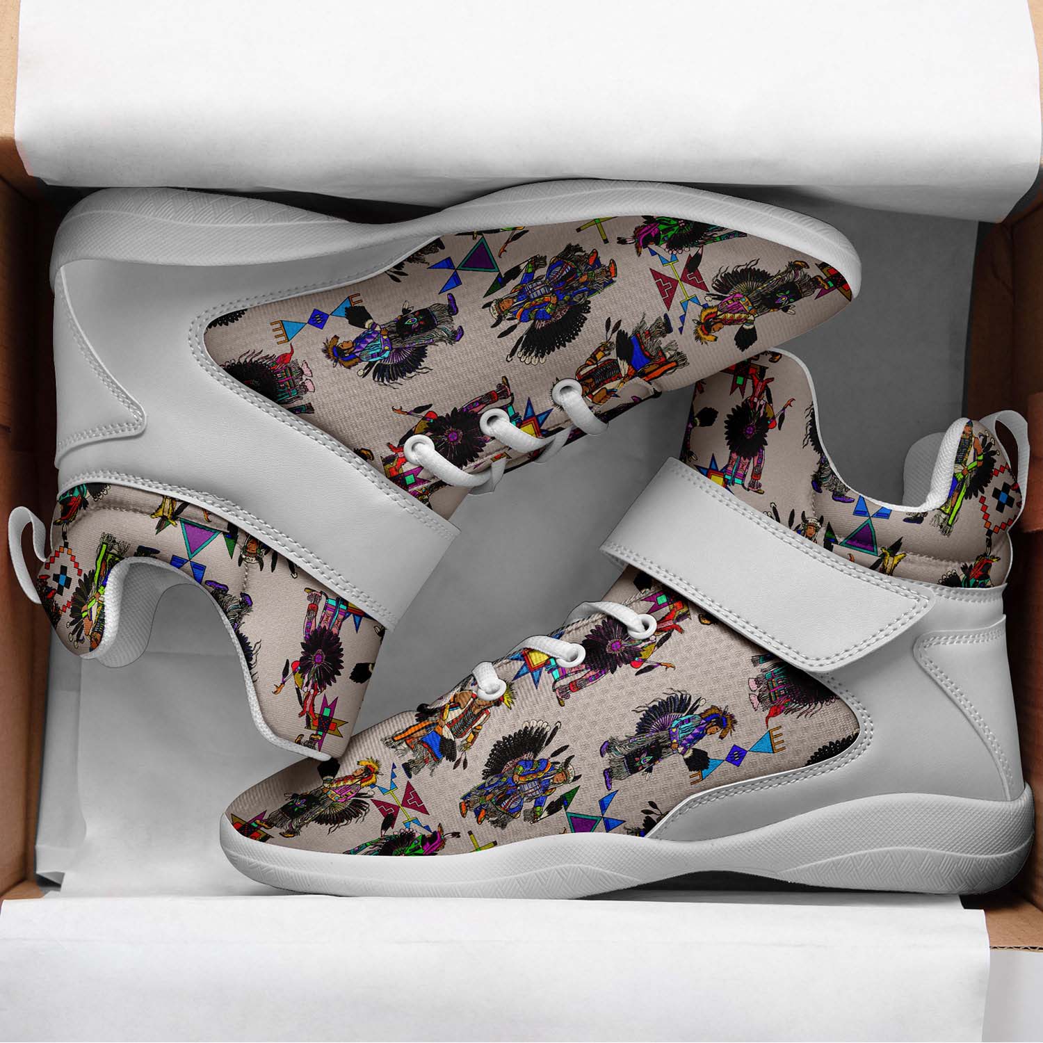 Men's Tradish Dancers Muslin Ipottaa Basketball / Sport High Top Shoes - White Sole