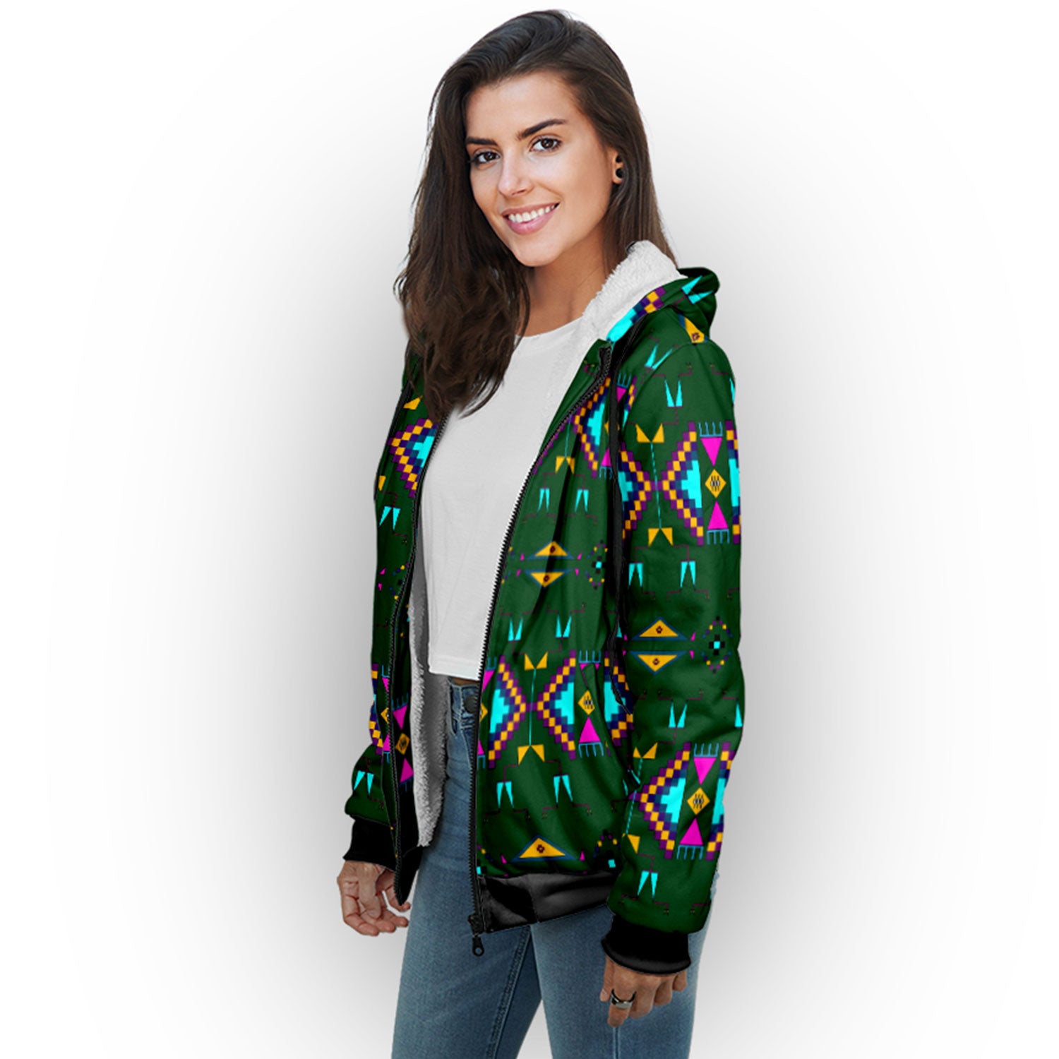 Rite of Passage Squash Leaf Sherpa Hoodie
