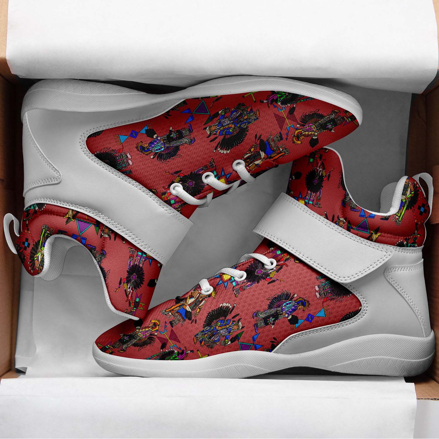 Men's Tradish Dancers Terra Cotta Ipottaa Basketball / Sport High Top Shoes - White Sole