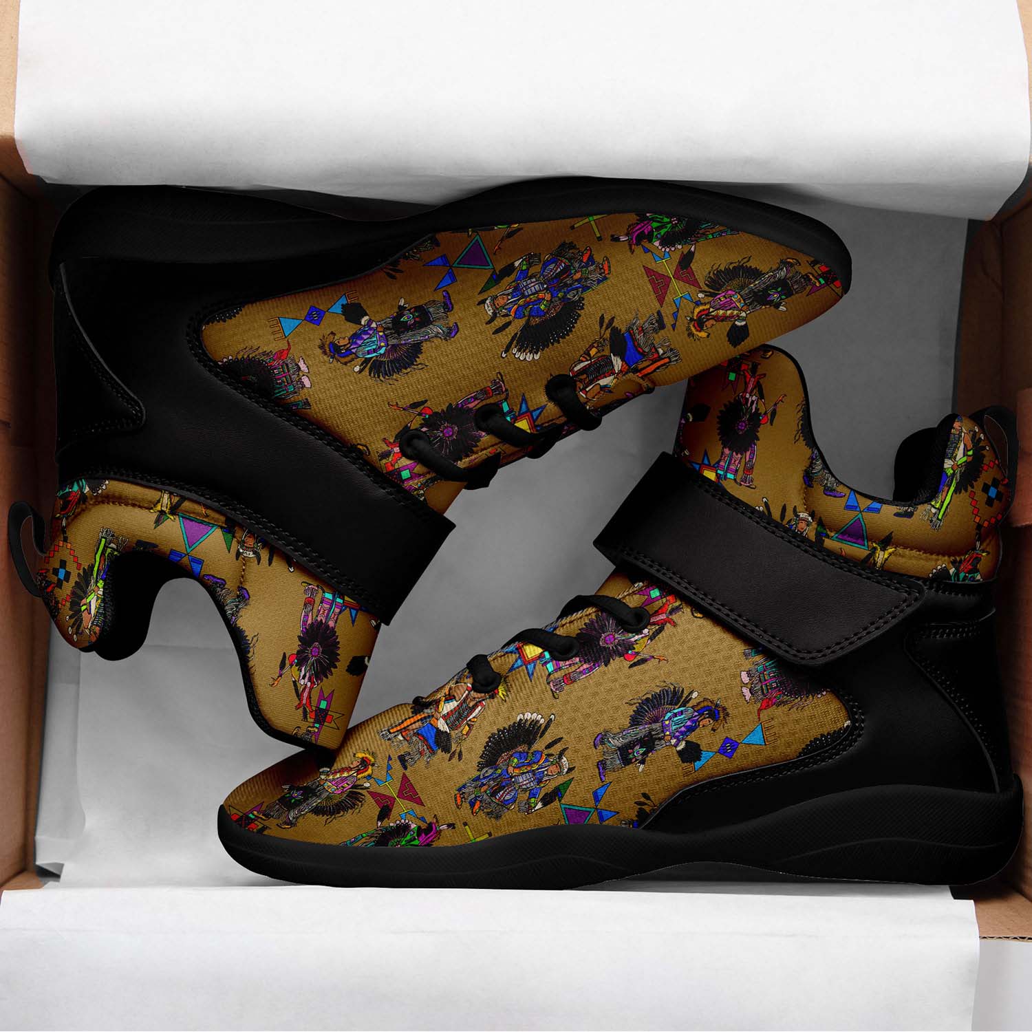 Men's Tradish Dancers Earth Ipottaa Basketball / Sport High Top Shoes - Black Sole