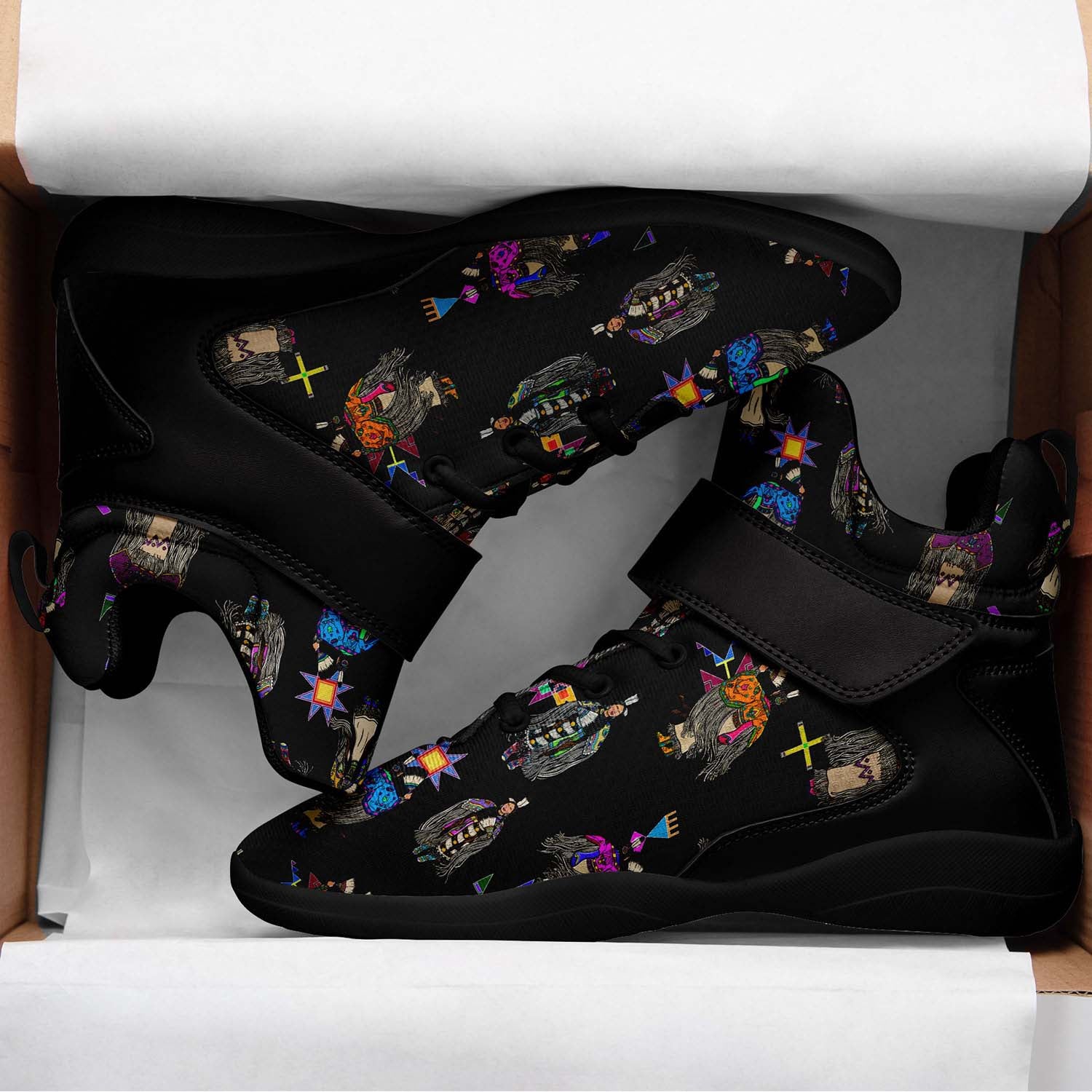 Women's Tradish Dancers Black Ipottaa Basketball / Sport High Top Shoes - Black Sole