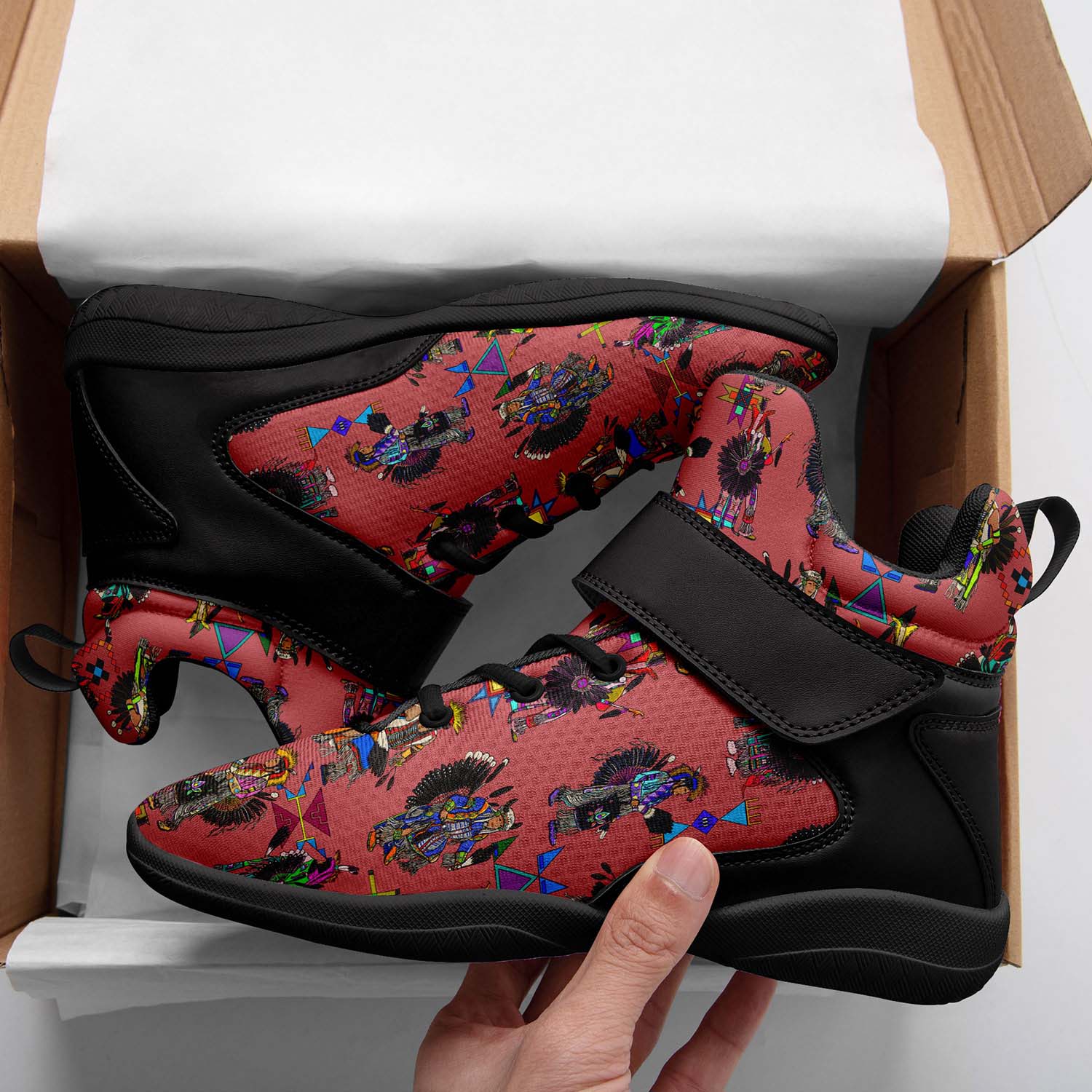 Men's Tradish Dancers Terra Cotta Ipottaa Basketball / Sport High Top Shoes - Black Sole