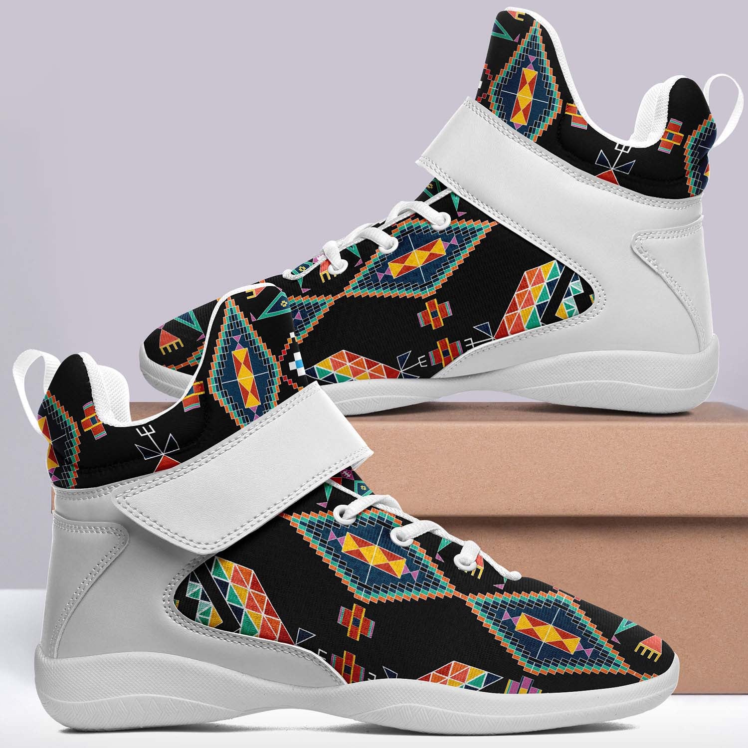 Travois Tipi Black Ipottaa Basketball / Sport High Top Shoes - White Sole