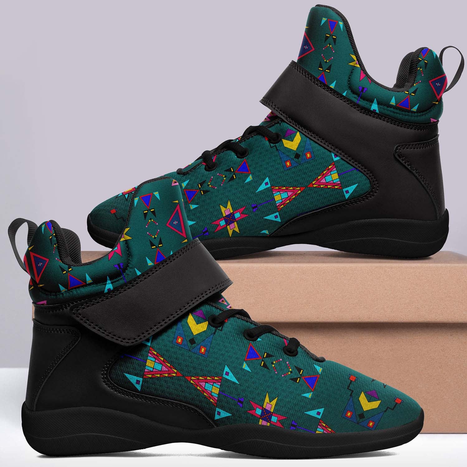 Enemy Territory Teal Ipottaa Basketball / Sport High Top Shoes - Black Sole