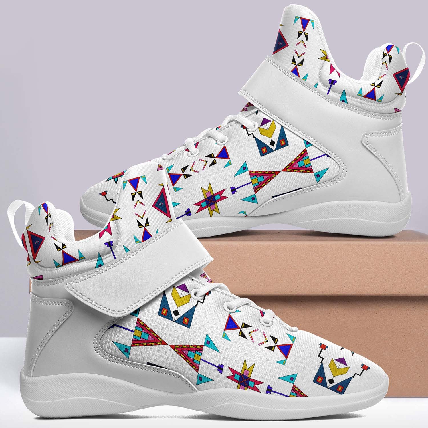 Enemy Territory White Ipottaa Basketball / Sport High Top Shoes - White Sole