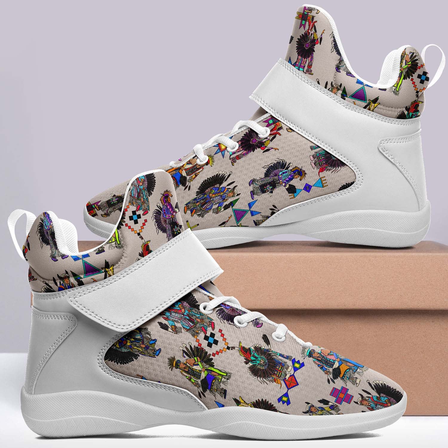 Men's Tradish Dancers Muslin Ipottaa Basketball / Sport High Top Shoes - White Sole
