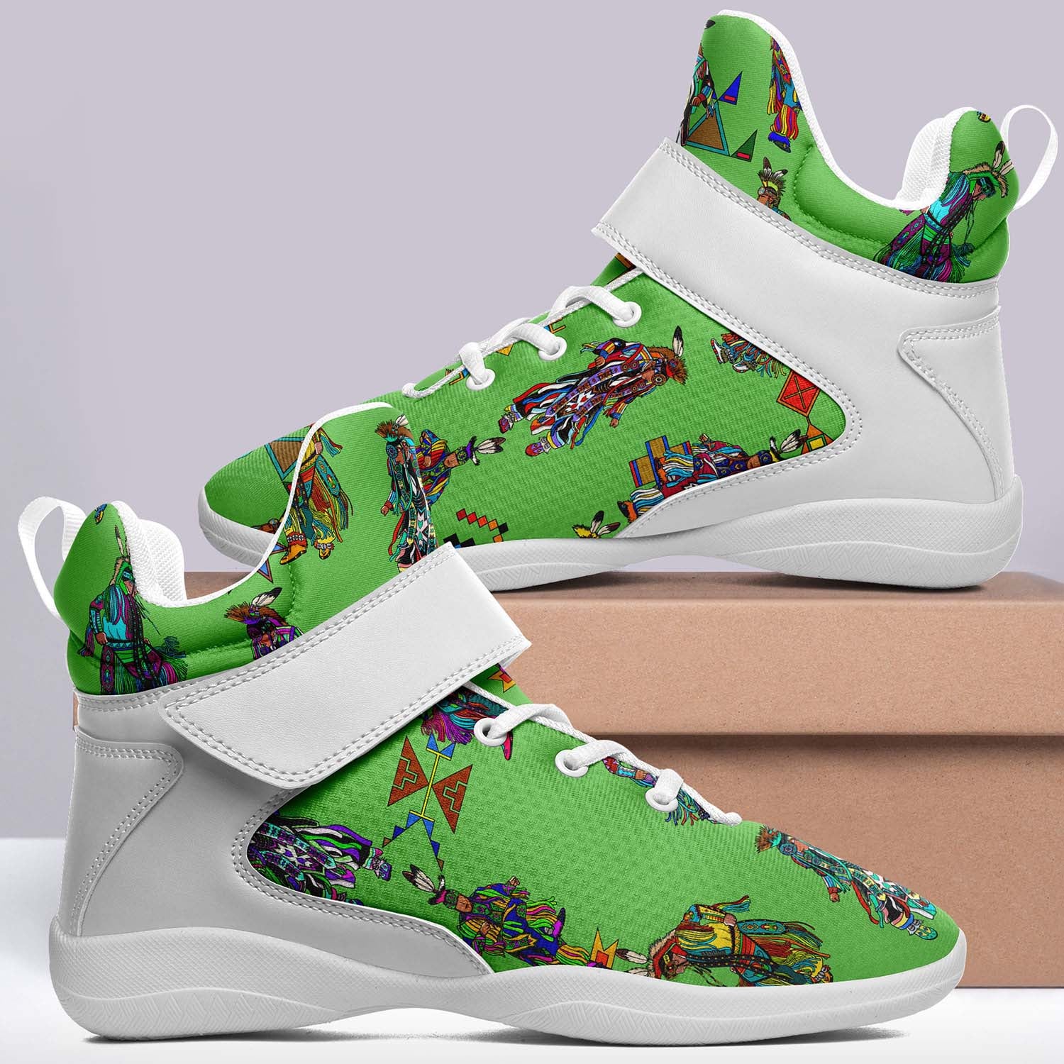 Men's Grass Dancers Ipottaa Basketball / Sport High Top Shoes - White Sole