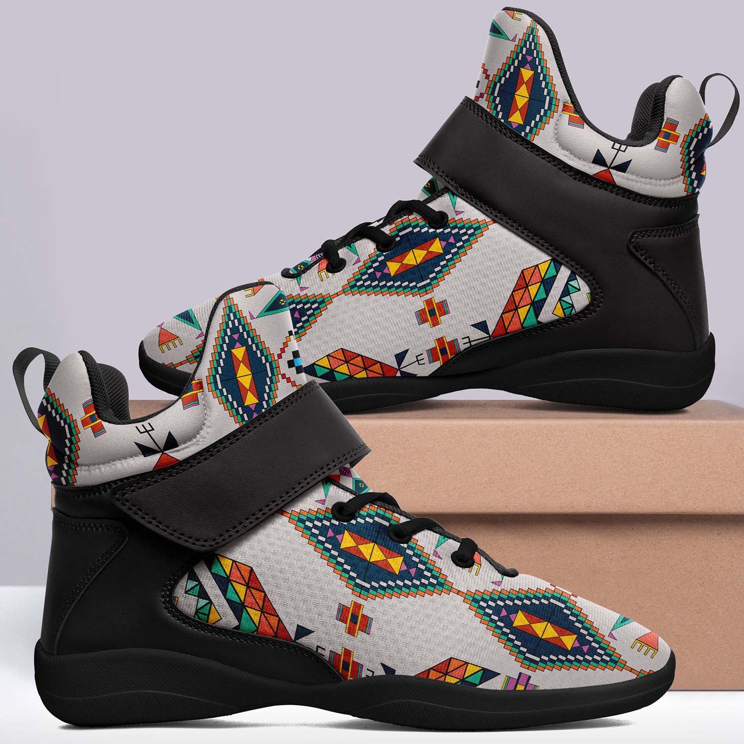 Travois Tipi Grey Ipottaa Basketball / Sport High Top Shoes - Black Sole