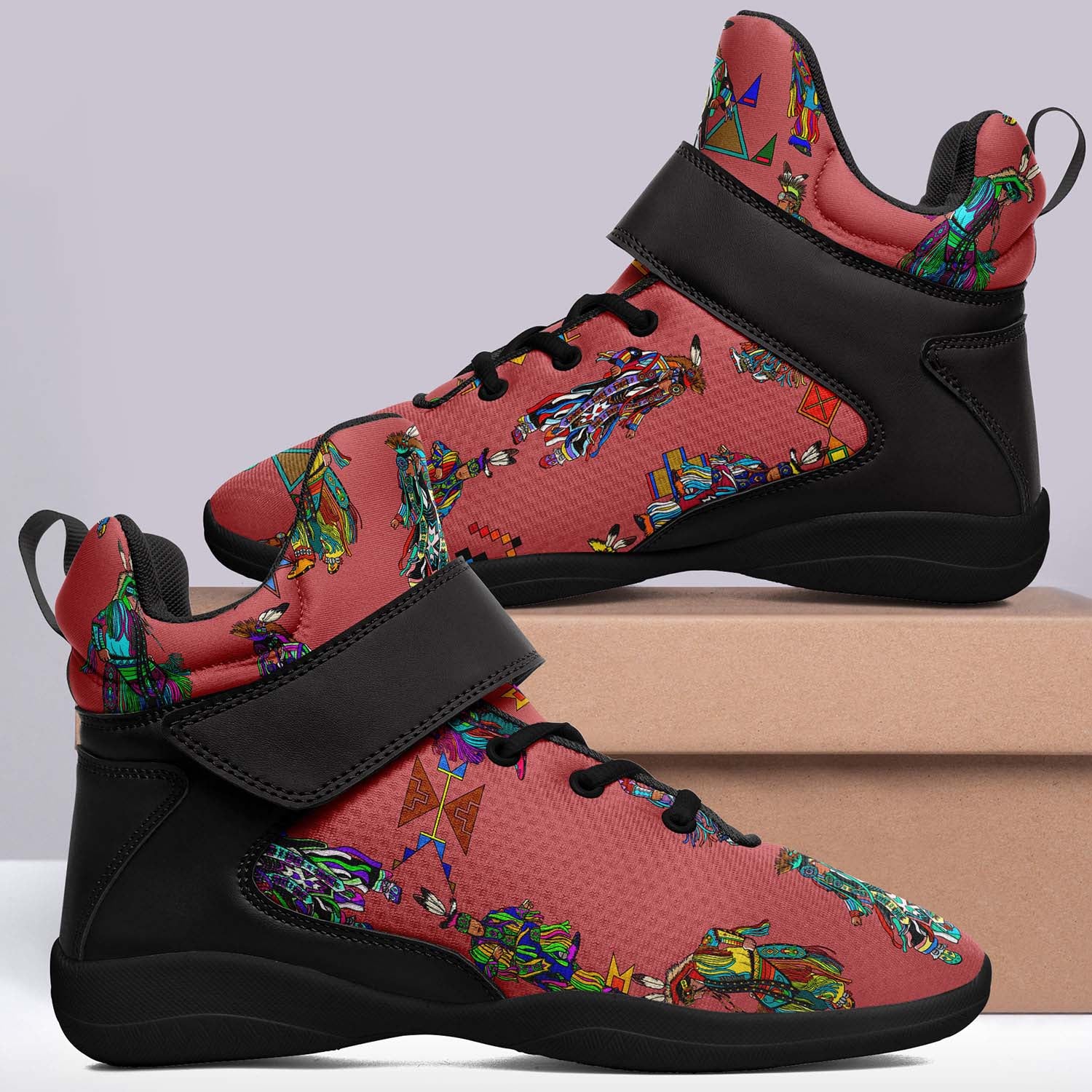Men's Grass Dancers Terra Cotta Ipottaa Basketball / Sport High Top Shoes - Black Sole