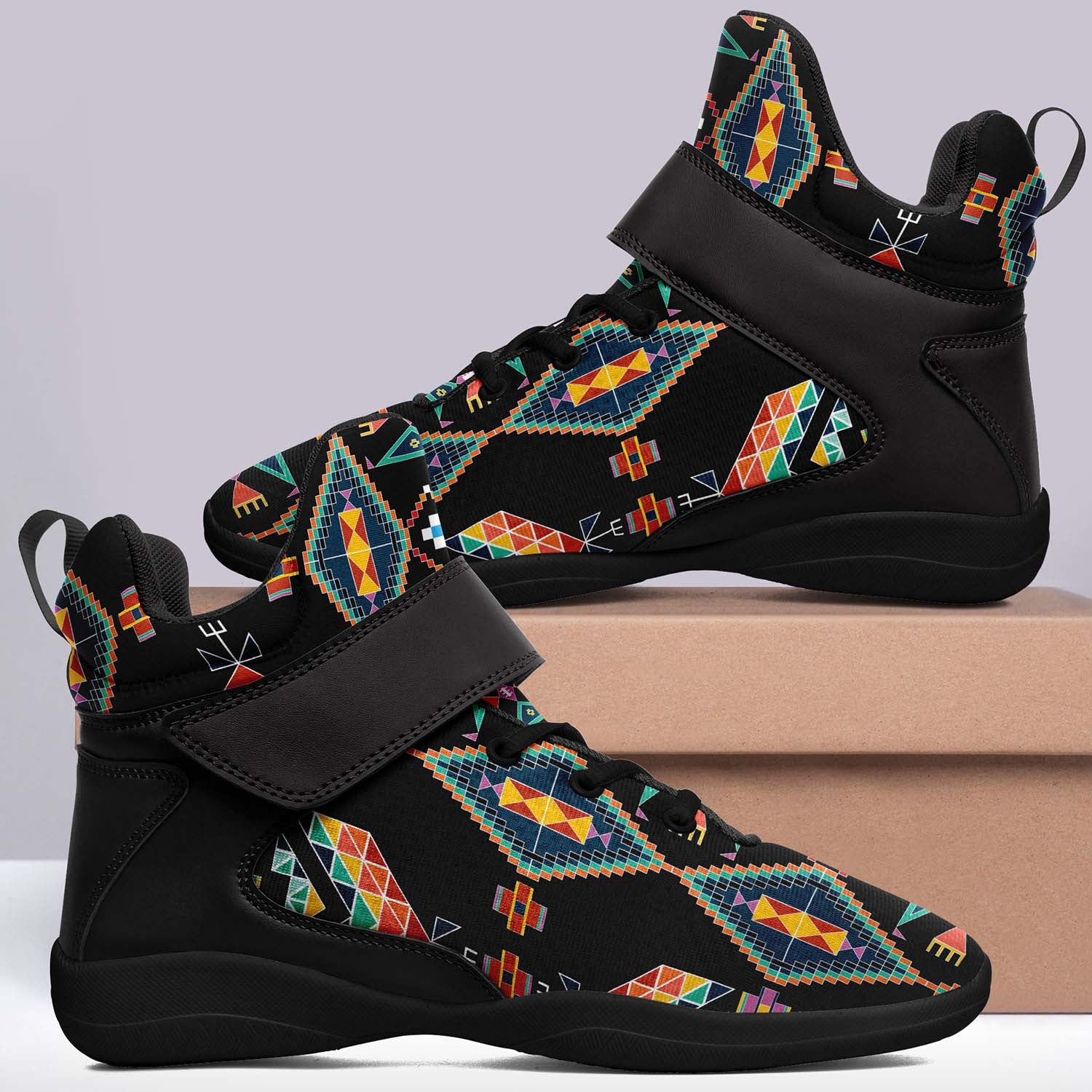 Travois Tipi Black Ipottaa Basketball / Sport High Top Shoes - Black Sole