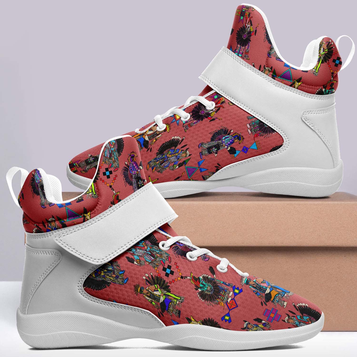 Men's Tradish Dancers Terra Cotta Ipottaa Basketball / Sport High Top Shoes - White Sole
