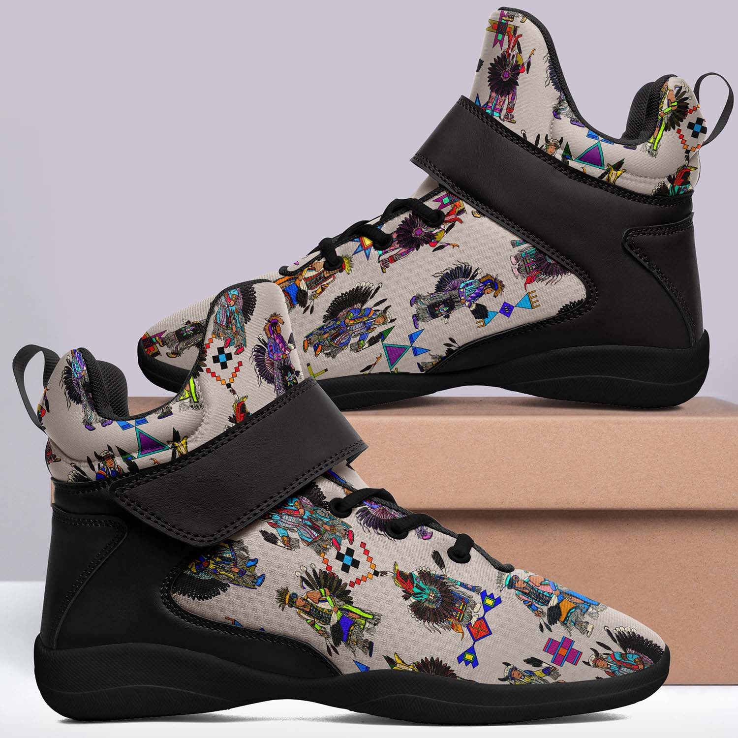 Men's Tradish Dancers Muslin Ipottaa Basketball / Sport High Top Shoes - Black Sole