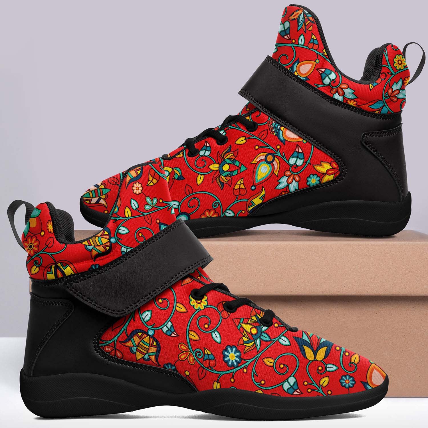 Thorny Path Red Ipottaa Basketball / Sport High Top Shoes - Black Sole