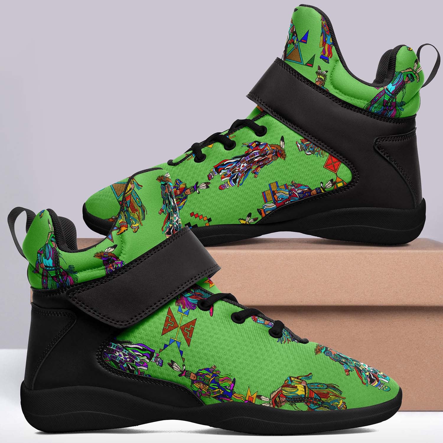 Men's Grass Dancers Ipottaa Basketball / Sport High Top Shoes - Black Sole