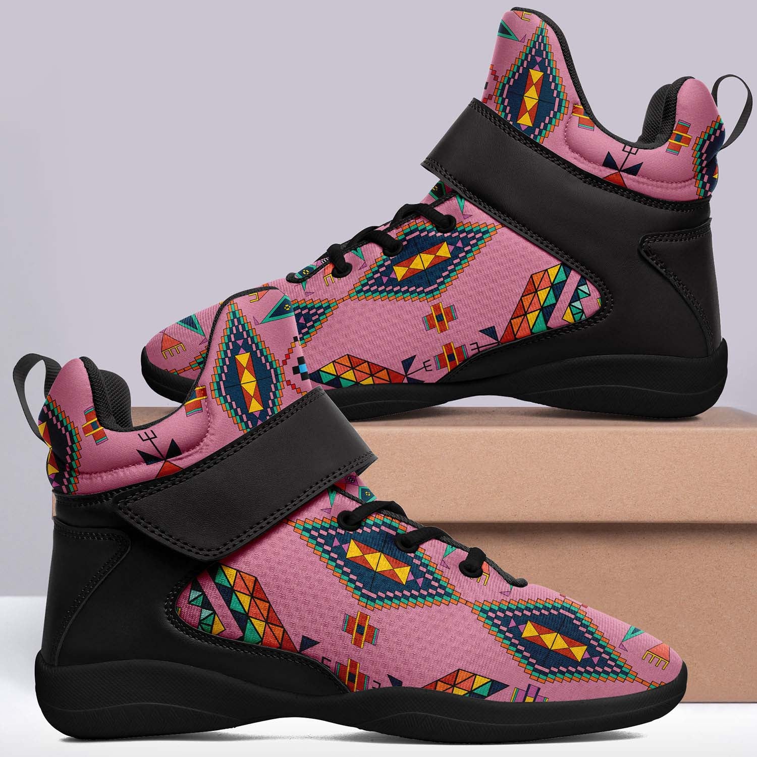 Travois Tipi Dusky Sunset Ipottaa Basketball / Sport High Top Shoes - Black Sole