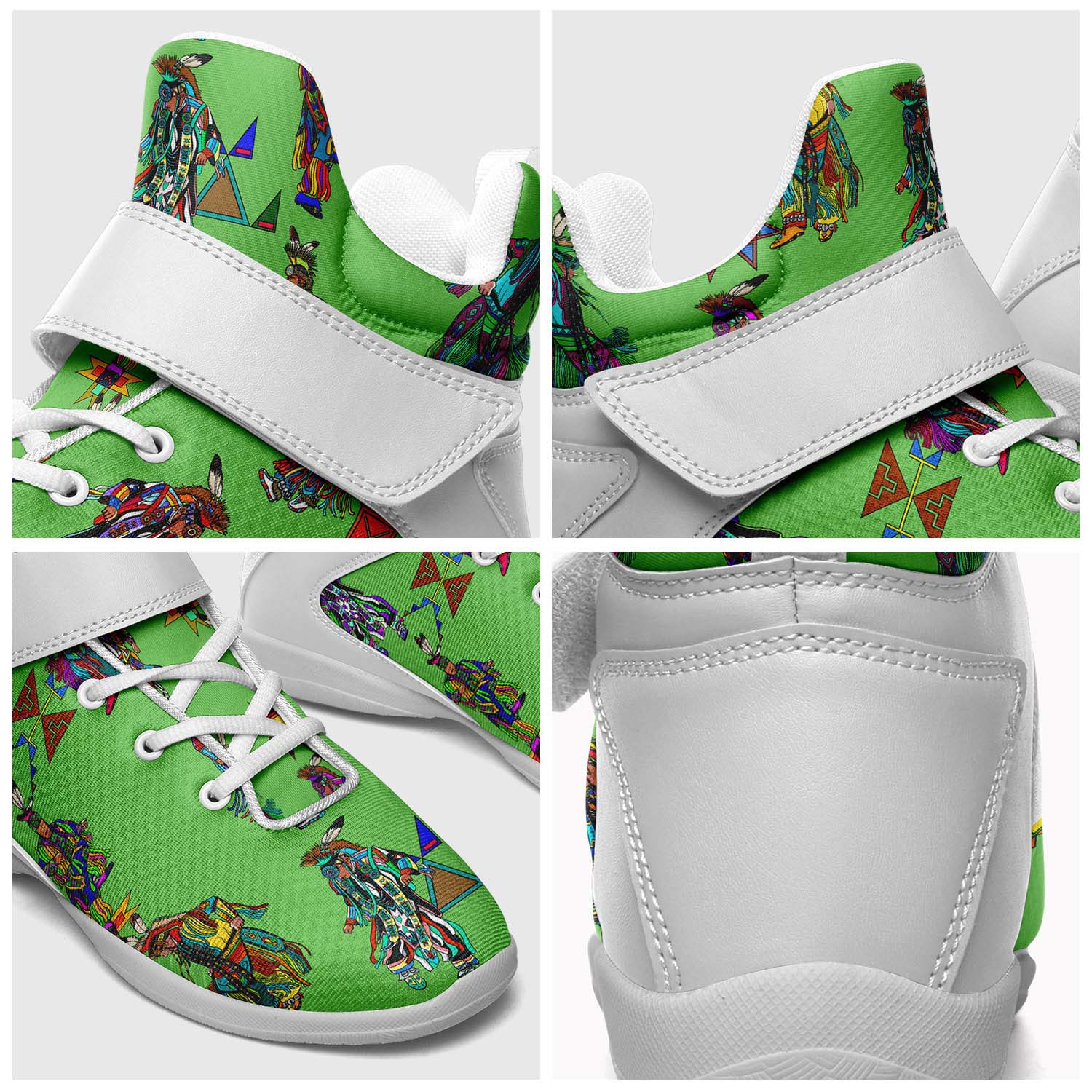 Men's Grass Dancers Ipottaa Basketball / Sport High Top Shoes - White Sole